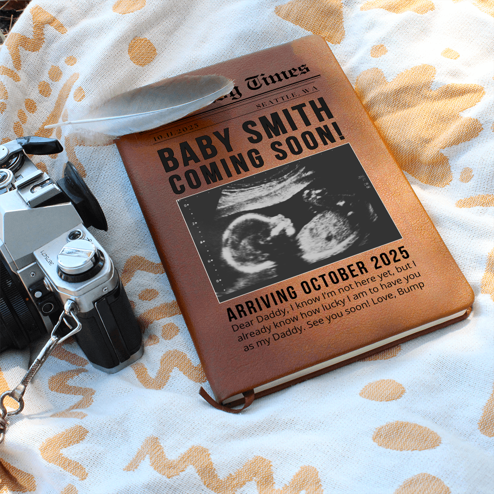 Personalized New Baby Sonogram Gift, Pregnancy Gift, New Dad Gift for Him, Fathers Day Gift from Bump to Daddy