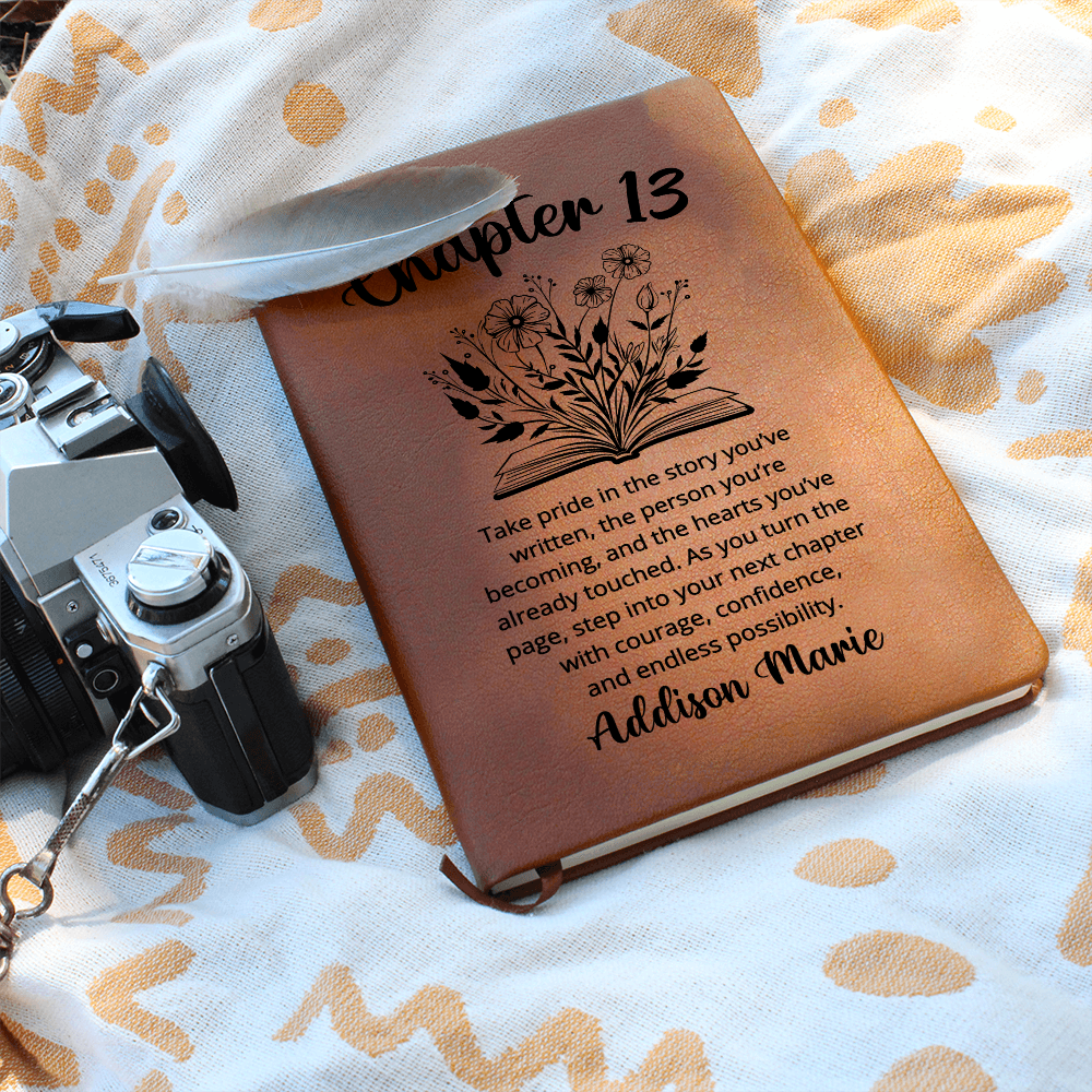 13th Birthday Gift for Girl, Personalized Journal for Her, Custom Name Notebook, Keepsake Memory Book, Sweet 13 Birthday Present