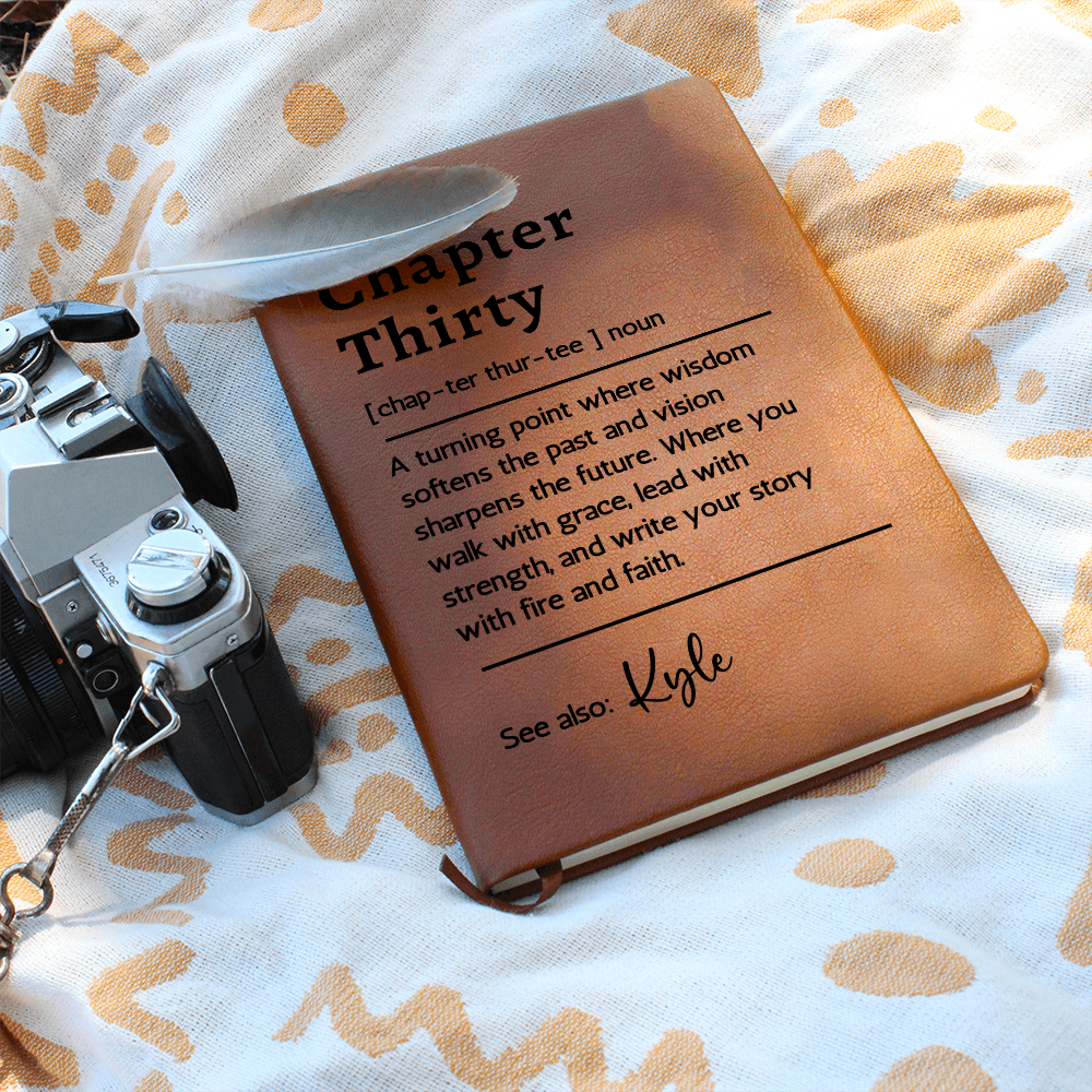 30th Birthday Gift Journal for Her or Him, Personalized Chapter Thirty Notebook with Name, Custom Milestone Keepsake for 30 Year Old