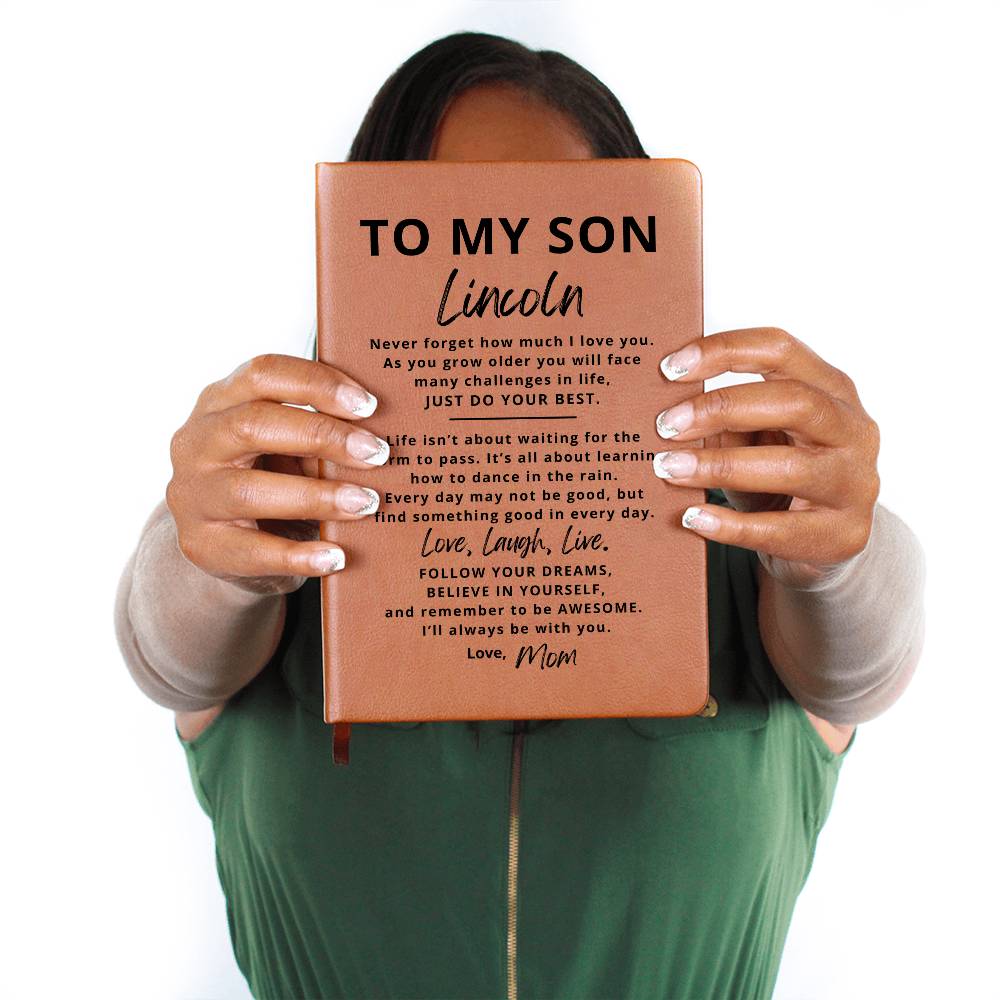 Personalized Notepad Unique Gift for Son, Rustic Diary To My Son Gift from Mom or Dad