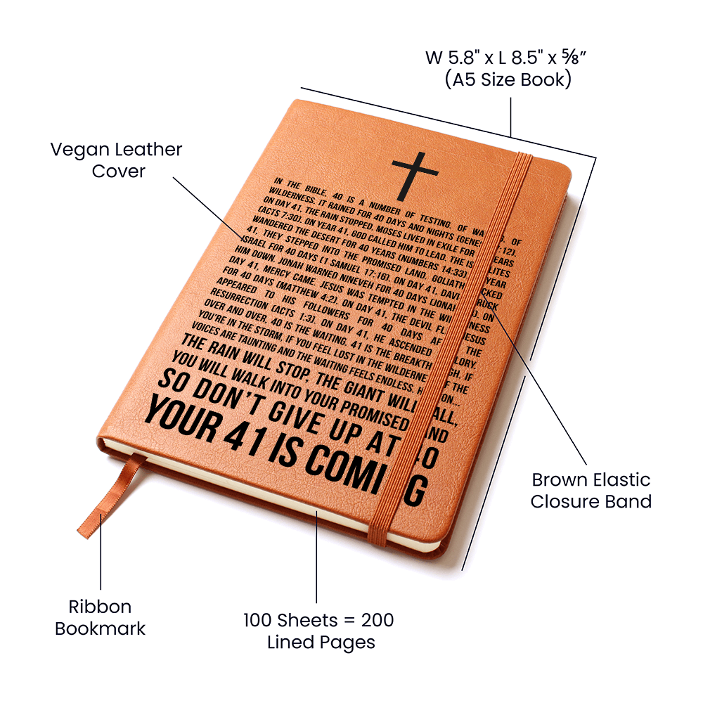41 is Coming - Scripture Encouragement Gift - 40 Days and Nights - God's Promises - Christian Gifts for Him or Her