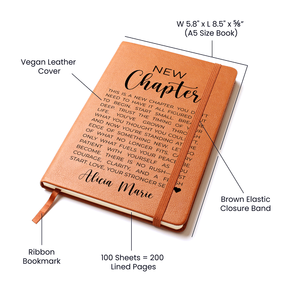 Custom Name Journal New Chapter Note To Self Motivational Mental Health Positive Inspirational Quotes, Love yourself Recovery Gift