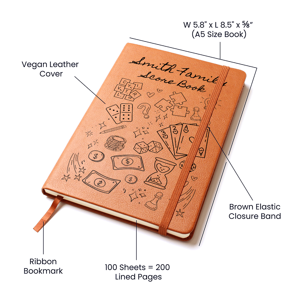 Custom Family Game Night Score Book Family Gaming Gift for Board Game Lover Couples Game Night Scorekeeping Family Fun Gift Gaming Journal
