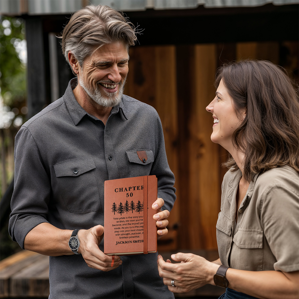 50th Birthday Gift Turning Fifty Notebook, 50 Years Old Gift for Him, 50th Birthday Gift for Friend  Brother Best Husband Coworker Name Journal