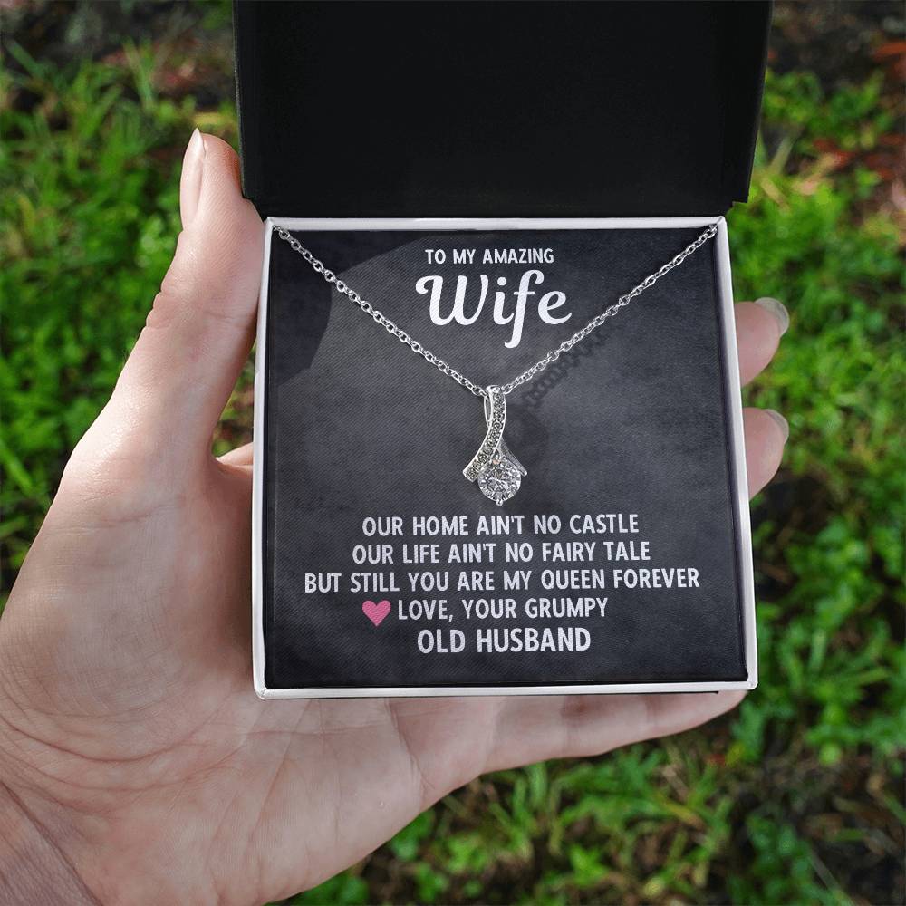 To My Wife Necklace Love Your Grumpy Old Husband