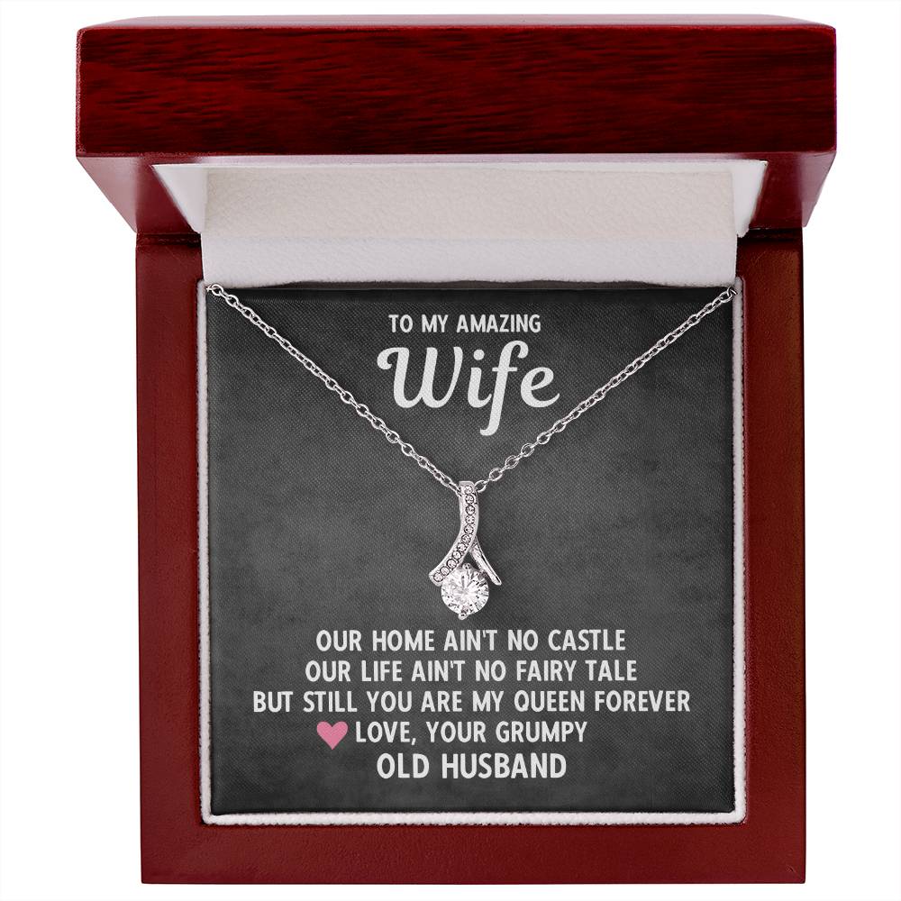 To My Wife Necklace Love Your Grumpy Old Husband
