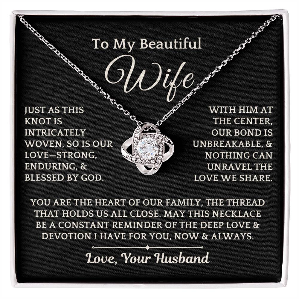To My Christian Wife | Love Knot Necklace