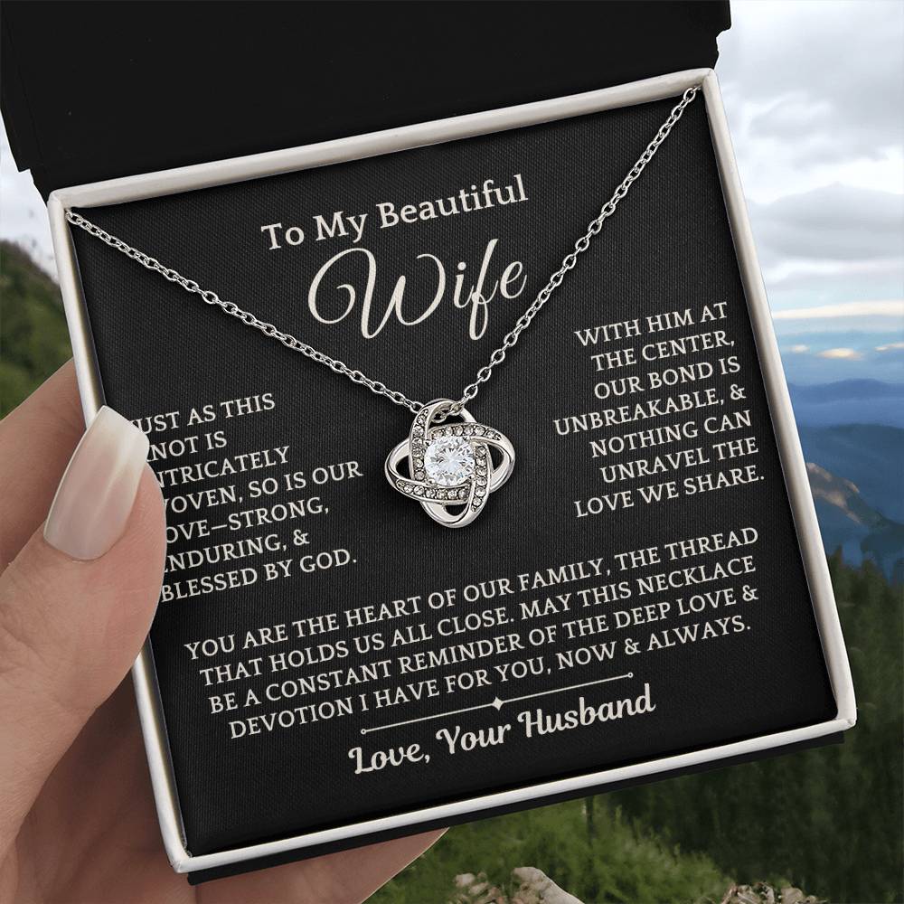 To My Christian Wife | Love Knot Necklace