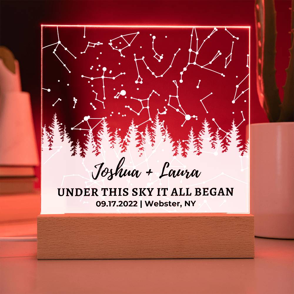 Personalized Star Map for Couple | Wedding Gift for Couple, Anniversary Gift for Husband or Boyfriend Gifts