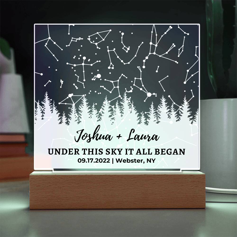 Personalized Star Map for Couple | Wedding Gift for Couple, Anniversary Gift for Husband or Boyfriend Gifts