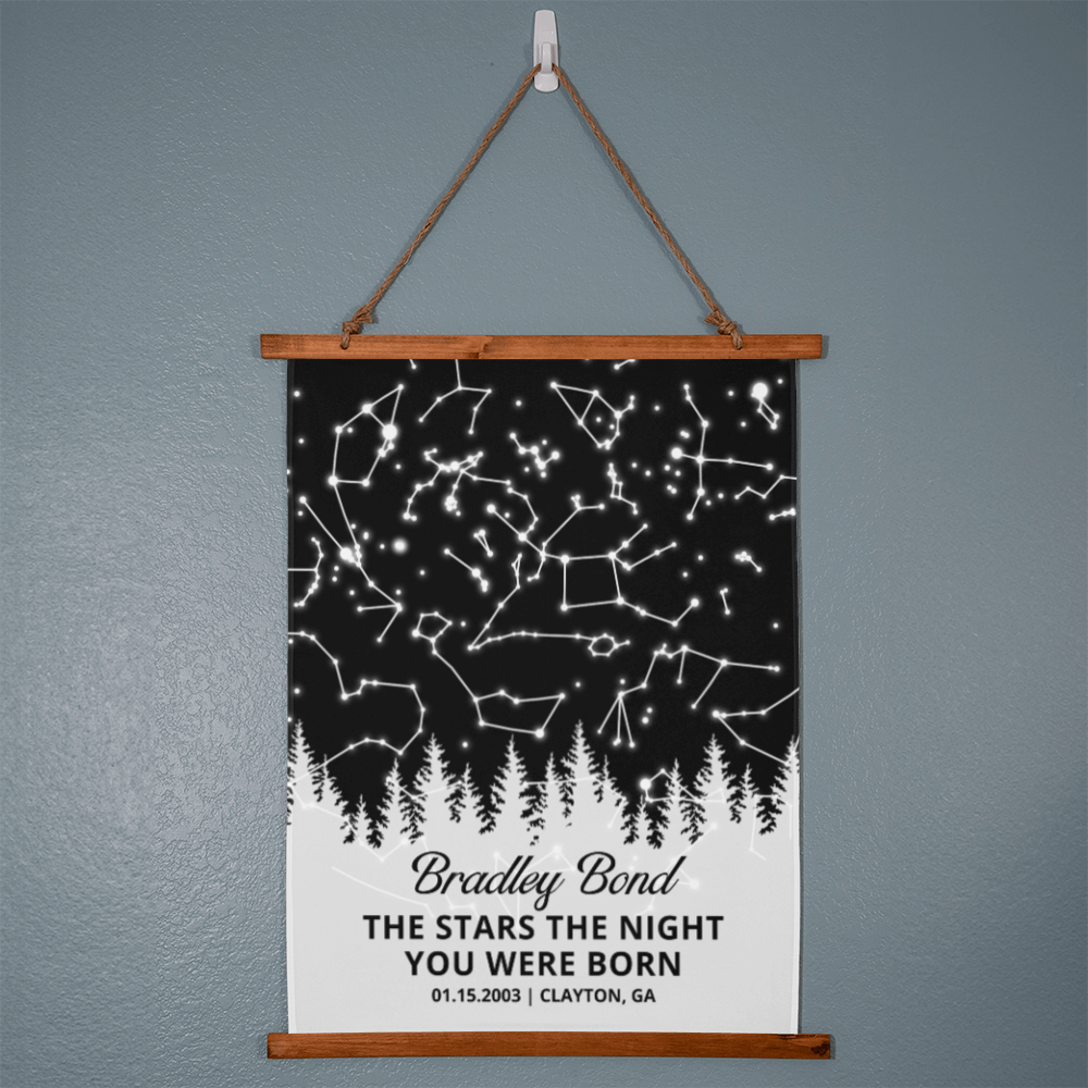 The Stars on the Night You Were Born Personalized Print, Custom Print, Nature gift for her, gift for him, Constellation gift, Star gift