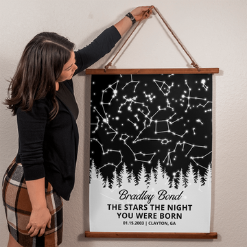 The Stars on the Night You Were Born Personalized Print, Custom Print, Nature gift for her, gift for him, Constellation gift, Star gift