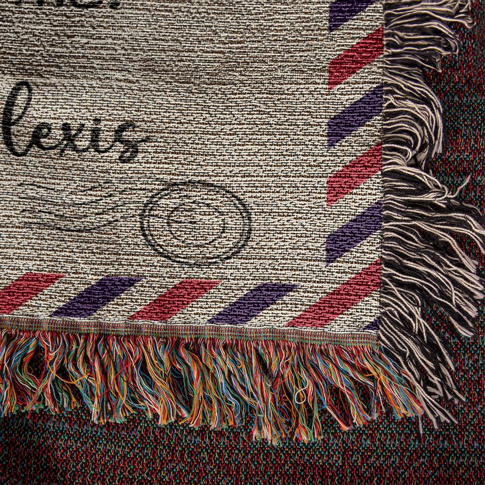 Personalized Mom Blanket | Custom Mom Gift for Mom from Daughter or Son, Christmas Gift, Birthday Gift, Mother's Day Gift Cotton Throw with Name