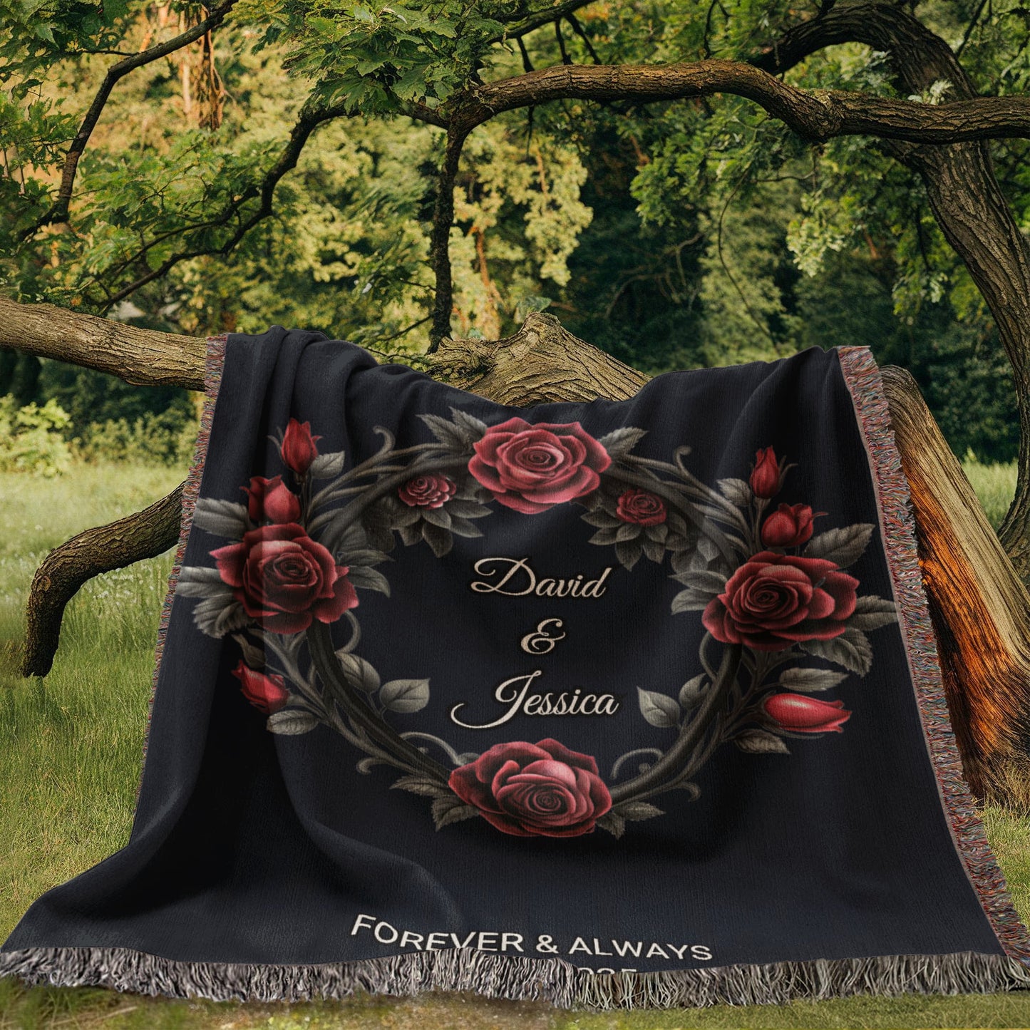 Personalized Wedding Tapestry, Personalized Last Name Gift Blanket Wedding Monogram Couple Keepsake Blanket Anniversary Mr And Mrs Initials