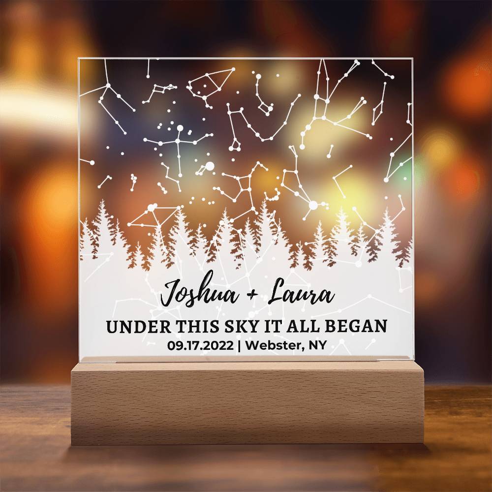 Personalized Star Map for Couple | Wedding Gift for Couple, Anniversary Gift for Husband or Boyfriend Gifts