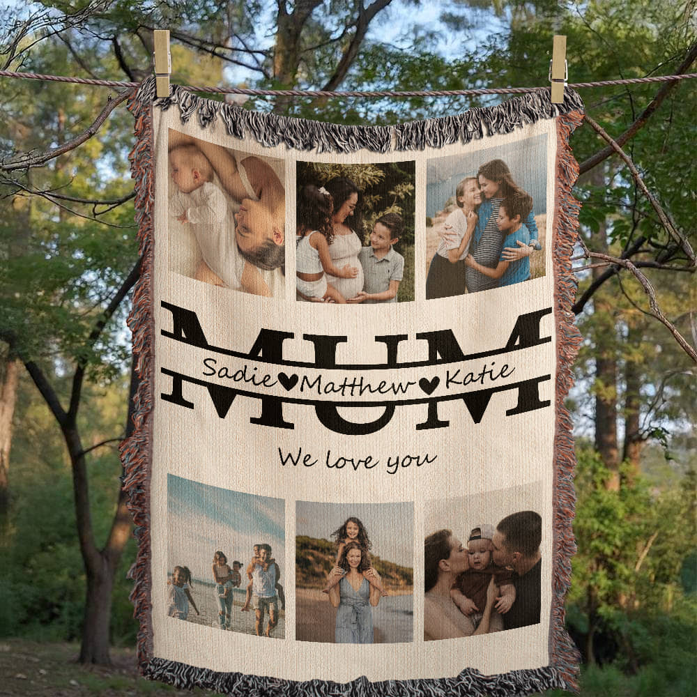 Personalized Photo Blanket Gift for Mom, Mother Gifts,Birthday Gift for Mum Gift from Daughter,Mother's Day Gift,Best Mom Ever,Mom Christmas Gift