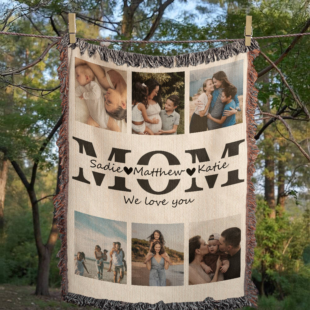 Personalized Photo Blanket, Mother Gifts,Birthday Gift for Mom,Mum Gift from Daughter,Mother's Day Gift,Best Mom Ever,Mom Christmas Gift
