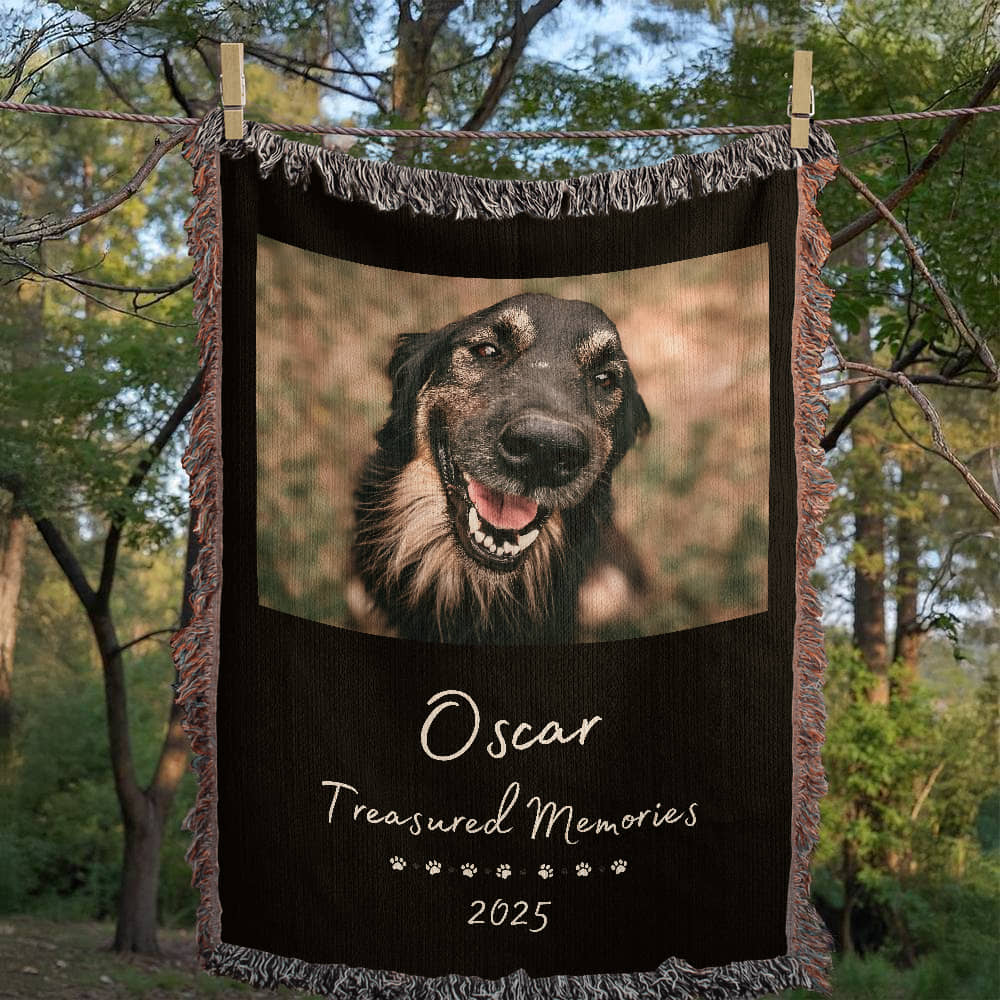 Unique Pet Keepsake Pet Memorial Photo Blanket, Personalized Home Decor Pet Memorial, Custom Gifts For Pets, Cat Mom Dog Mom Gift for Her