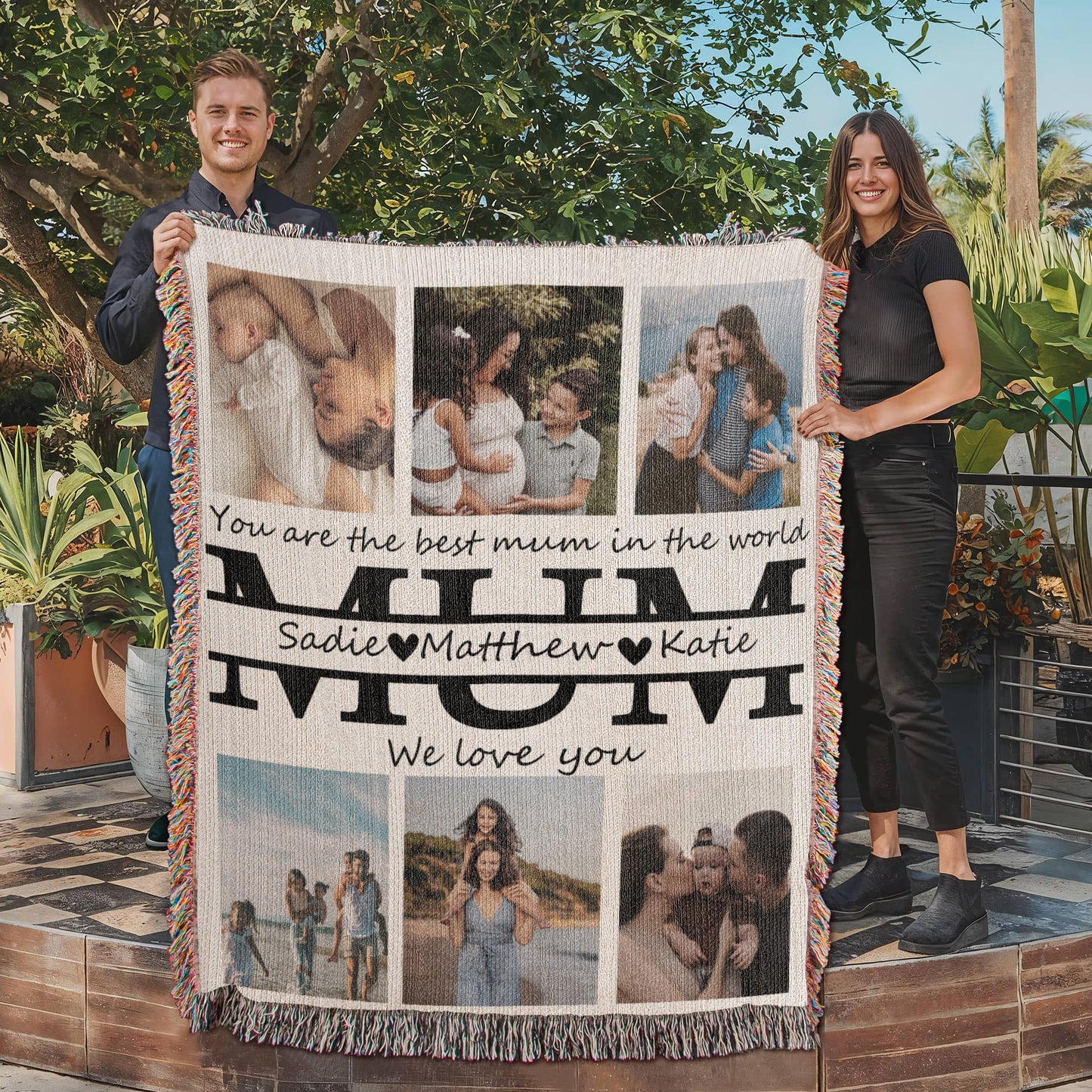 Personalized Photo Blanket Gift for Mum or Mom - Mother Gifts - Mom Gift from Daughter - Mother's Day Gift - Best Mom - Mom Christmas Gift