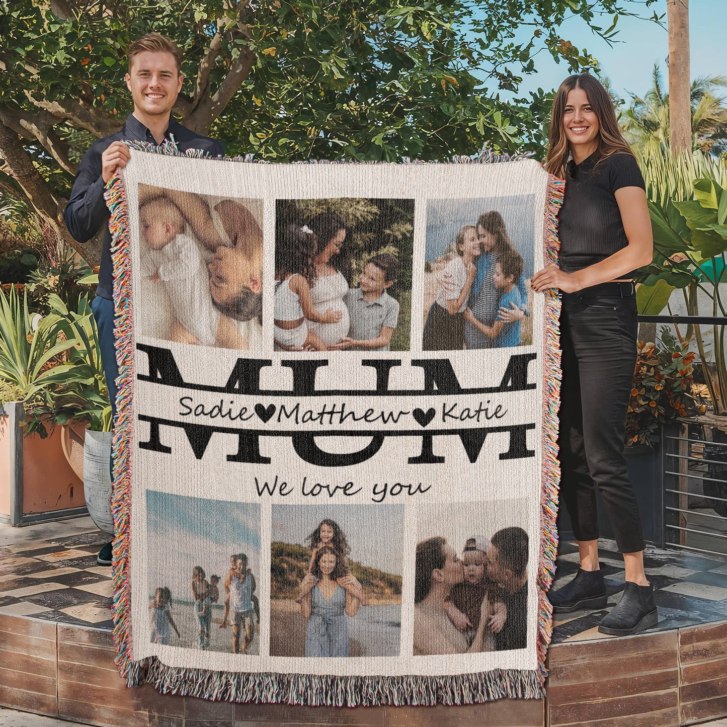 Personalized Photo Blanket Gift for Mom, Mother Gifts,Birthday Gift for Mum Gift from Daughter,Mother's Day Gift,Best Mom Ever,Mom Christmas Gift