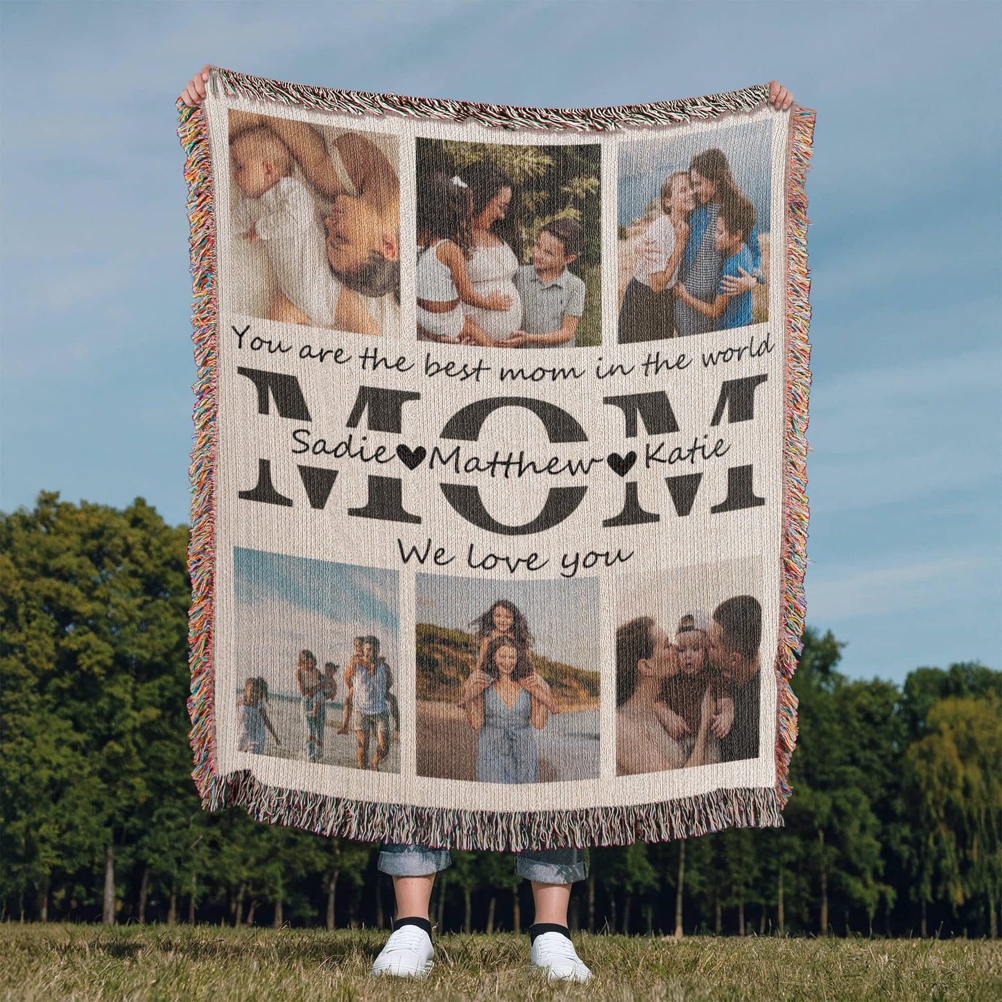 Personalized Photo Blanket - Mother Gifts - Gift for Mom - Mom Gift from Daughter - Mother's Day Gift - Best Mom - Mom Christmas Gift