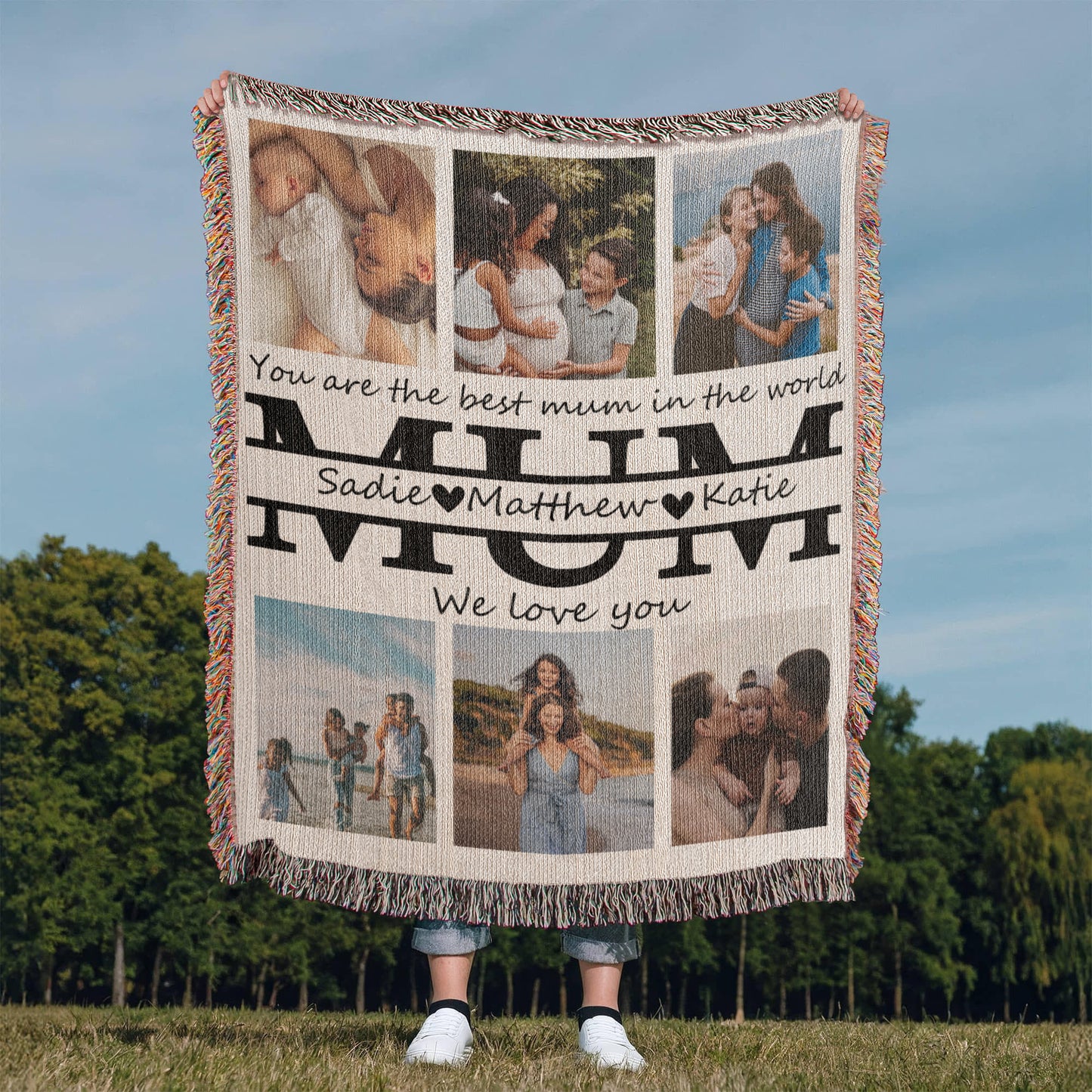 Personalized Photo Blanket Gift for Mum or Mom - Mother Gifts - Mom Gift from Daughter - Mother's Day Gift - Best Mom - Mom Christmas Gift