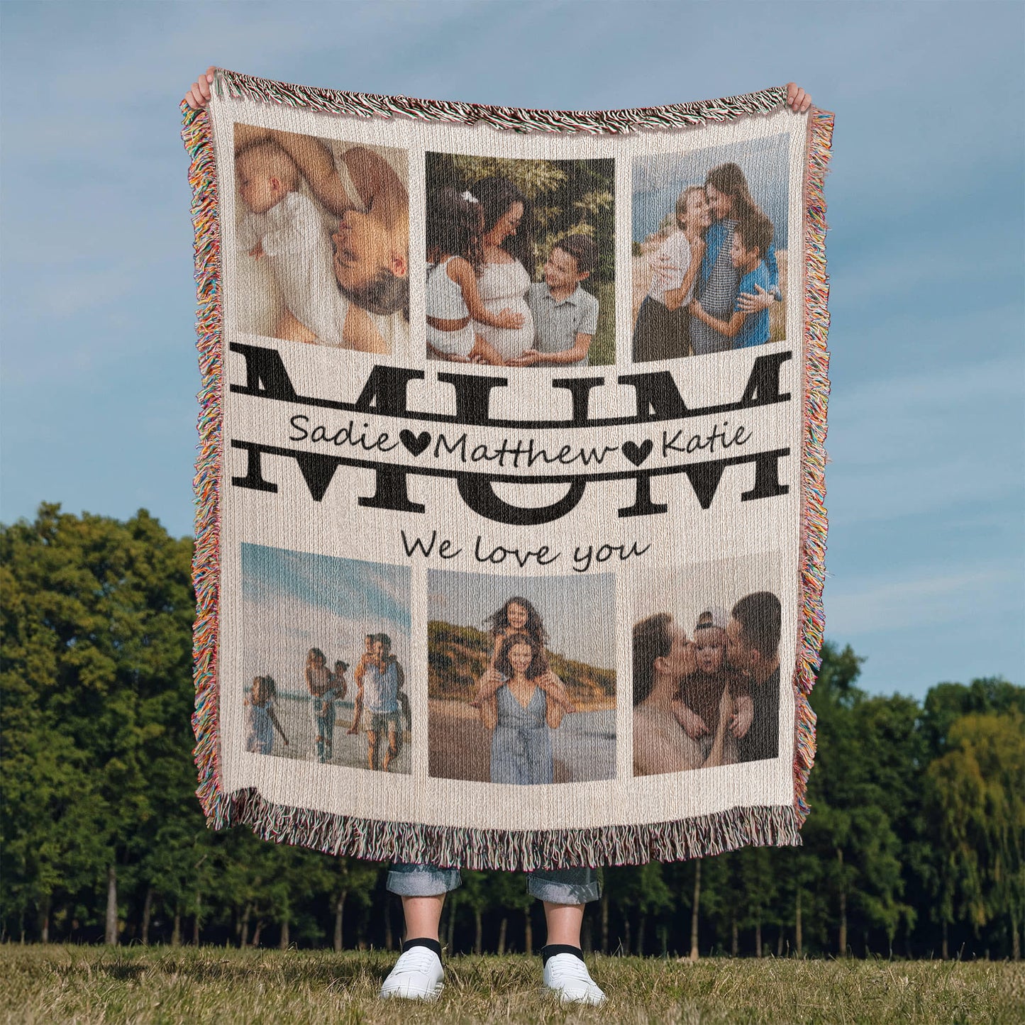 Personalized Photo Blanket Gift for Mom, Mother Gifts,Birthday Gift for Mum Gift from Daughter,Mother's Day Gift,Best Mom Ever,Mom Christmas Gift