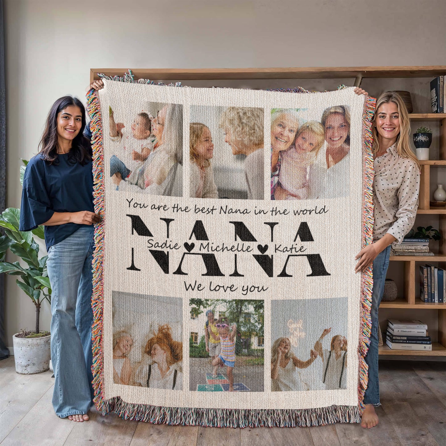 Personalized Photo Collage Blanket Nana Photo Blanket, Customized Mother's Day Gift for Grandma, Custom Photo Collage, Grandma Photo Collage