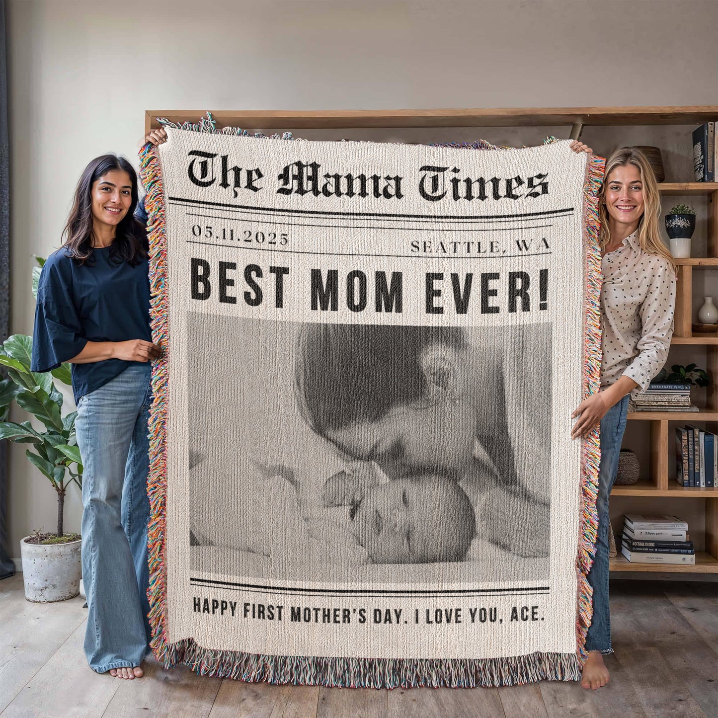 Personalized Photo Blanket New Mother Gift First Mothers Day Gift for Mom, Wife, Daughter, Friend Baby to Mom Gift Mum Gift Baby Shower Gift