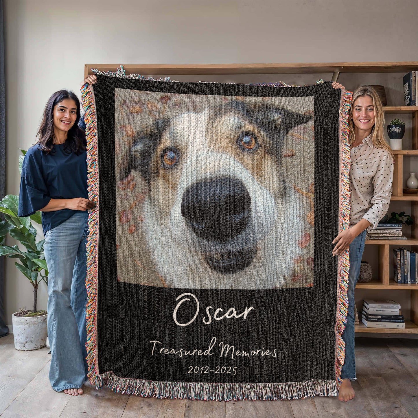 Personalized Pet Memorial Photo Blanket, Personalized Gifts for Pet Loss, Sympathy Gift for Dog, Dog Loss Gift, Cat Loss Gift, Pet Loss Gift