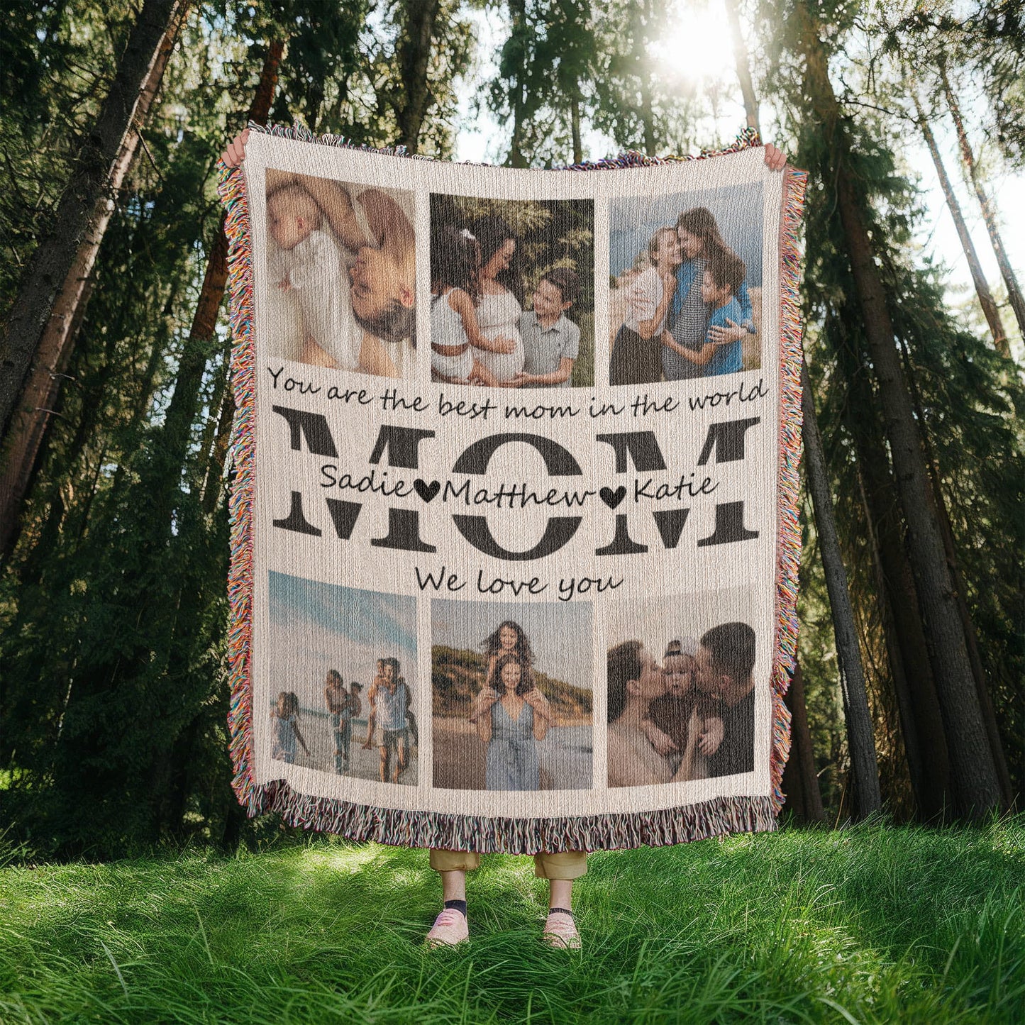 Personalized Photo Blanket - Mother Gifts - Gift for Mom - Mom Gift from Daughter - Mother's Day Gift - Best Mom - Mom Christmas Gift