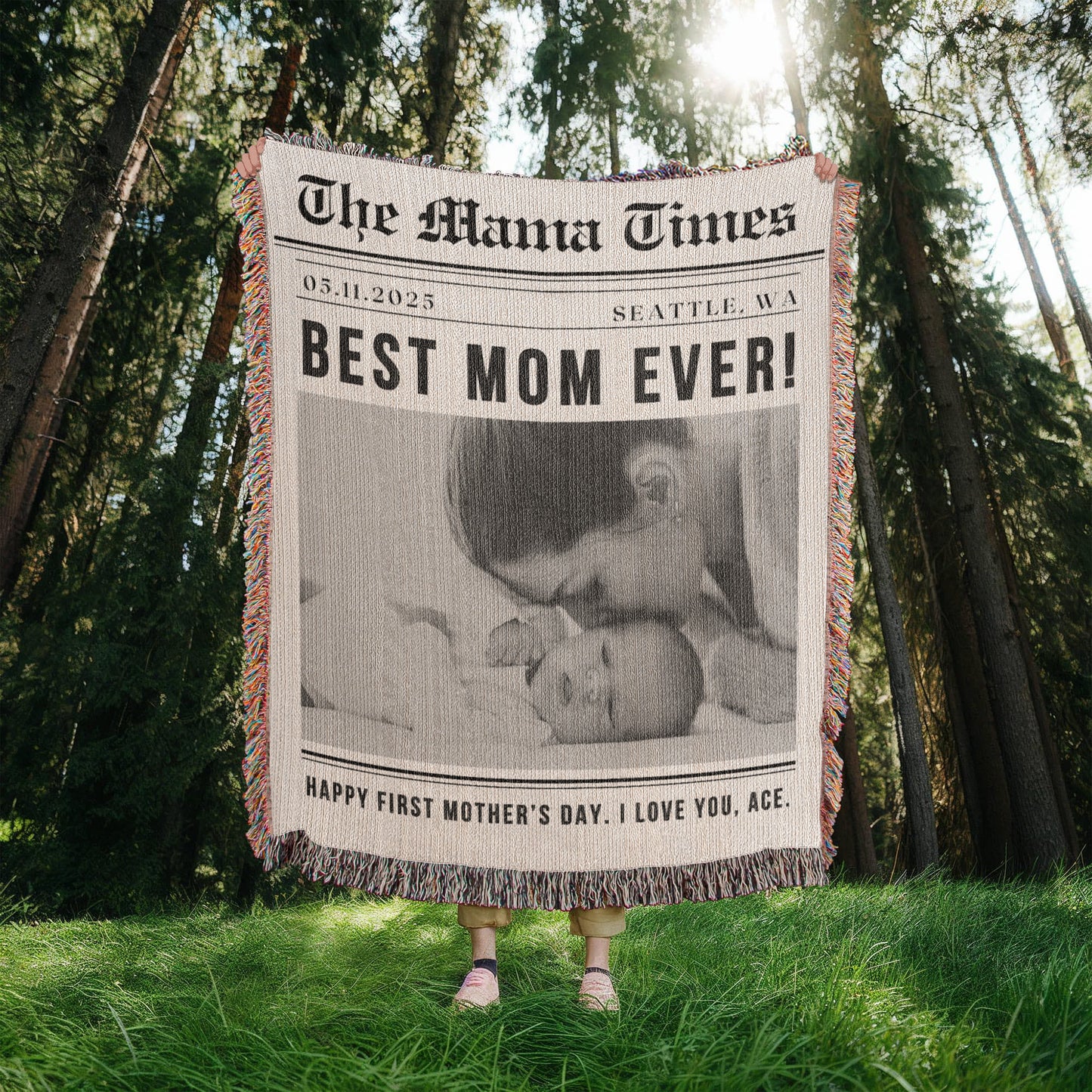 Personalized Photo Blanket New Mother Gift First Mothers Day Gift for Mom, Wife, Daughter, Friend Baby to Mom Gift Mum Gift Baby Shower Gift