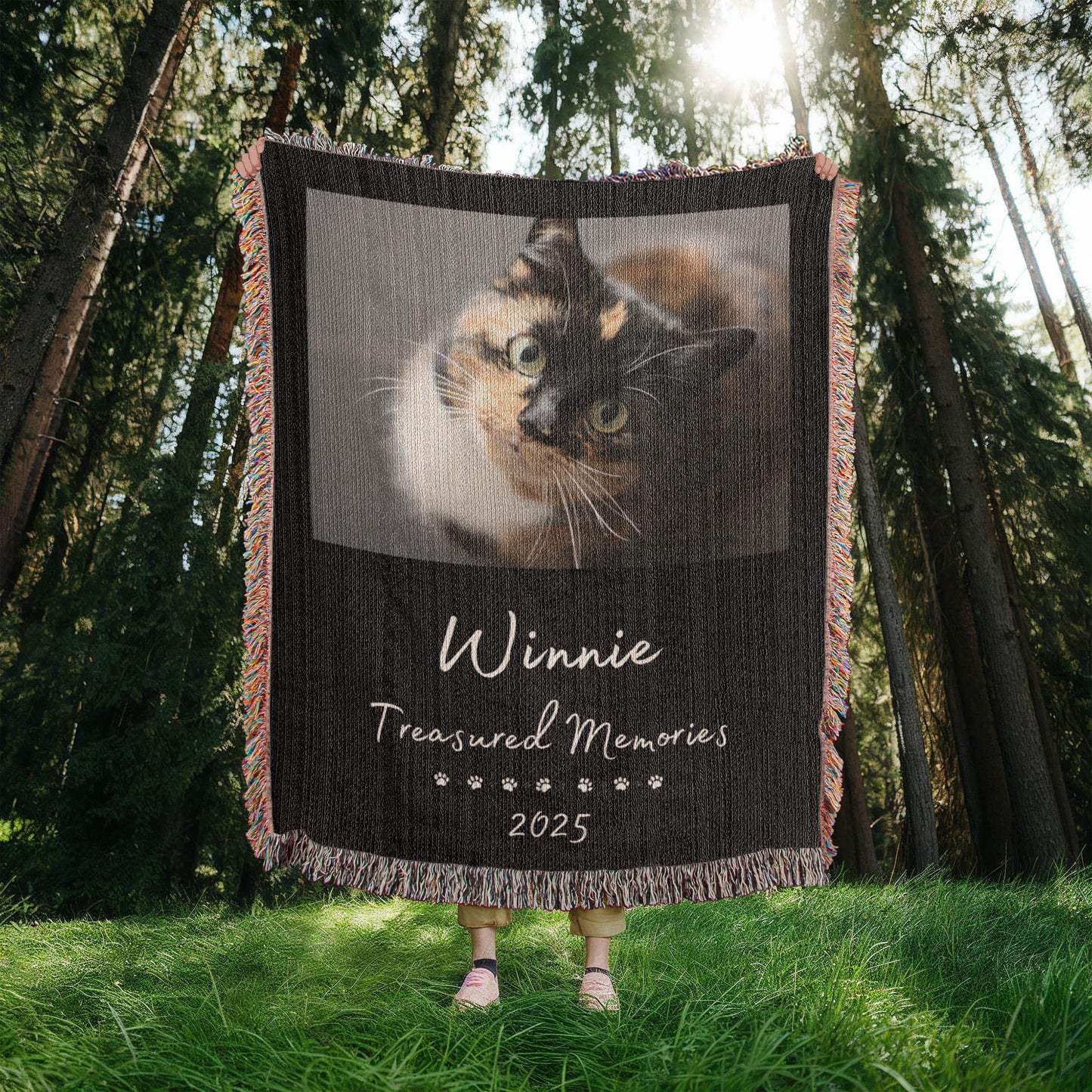 Unique Pet Keepsake Pet Memorial Photo Blanket, Personalized Home Decor Pet Memorial, Custom Gifts For Pets, Cat Mom Dog Mom Gift for Her