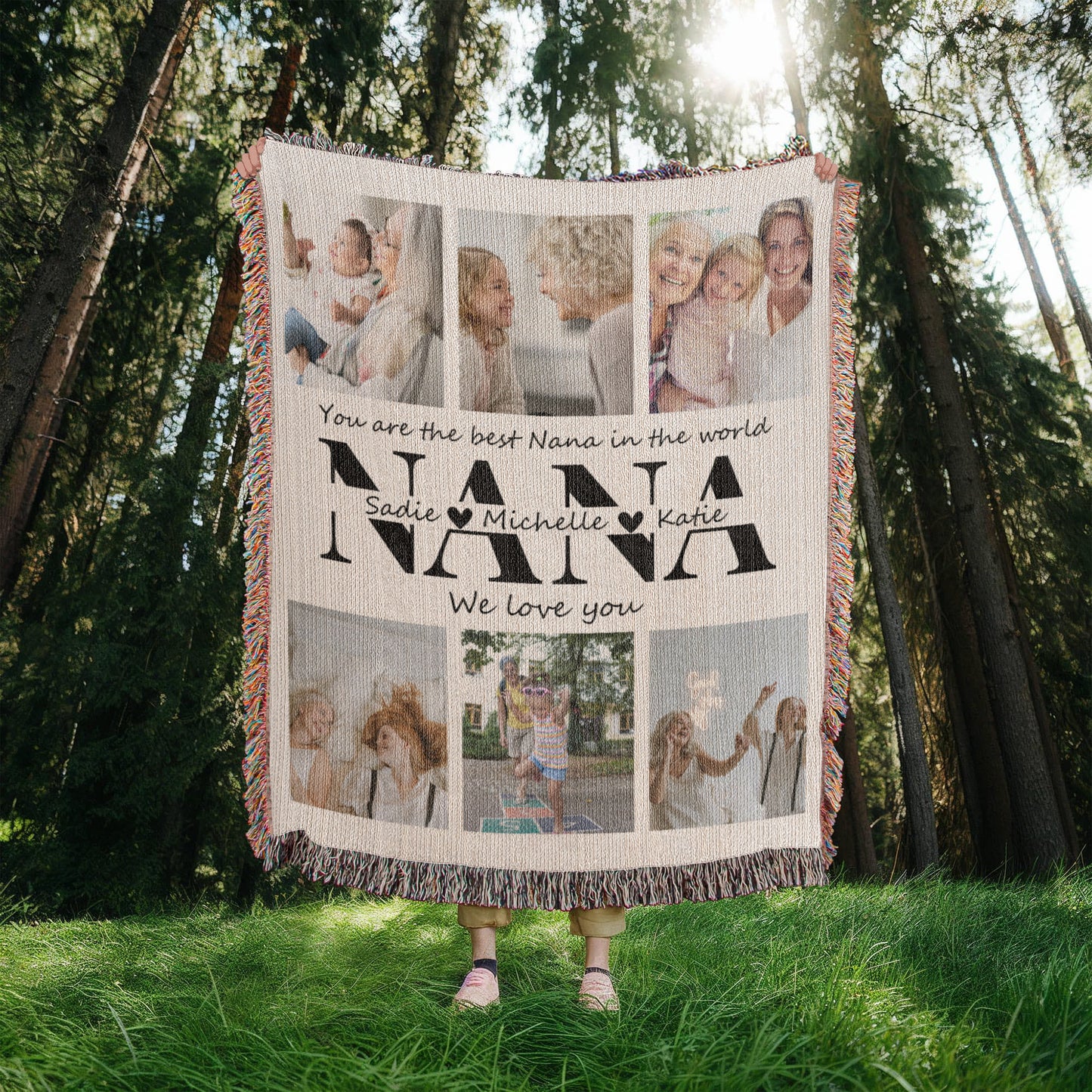 Personalized Photo Collage Blanket Nana Photo Blanket, Customized Mother's Day Gift for Grandma, Custom Photo Collage, Grandma Photo Collage
