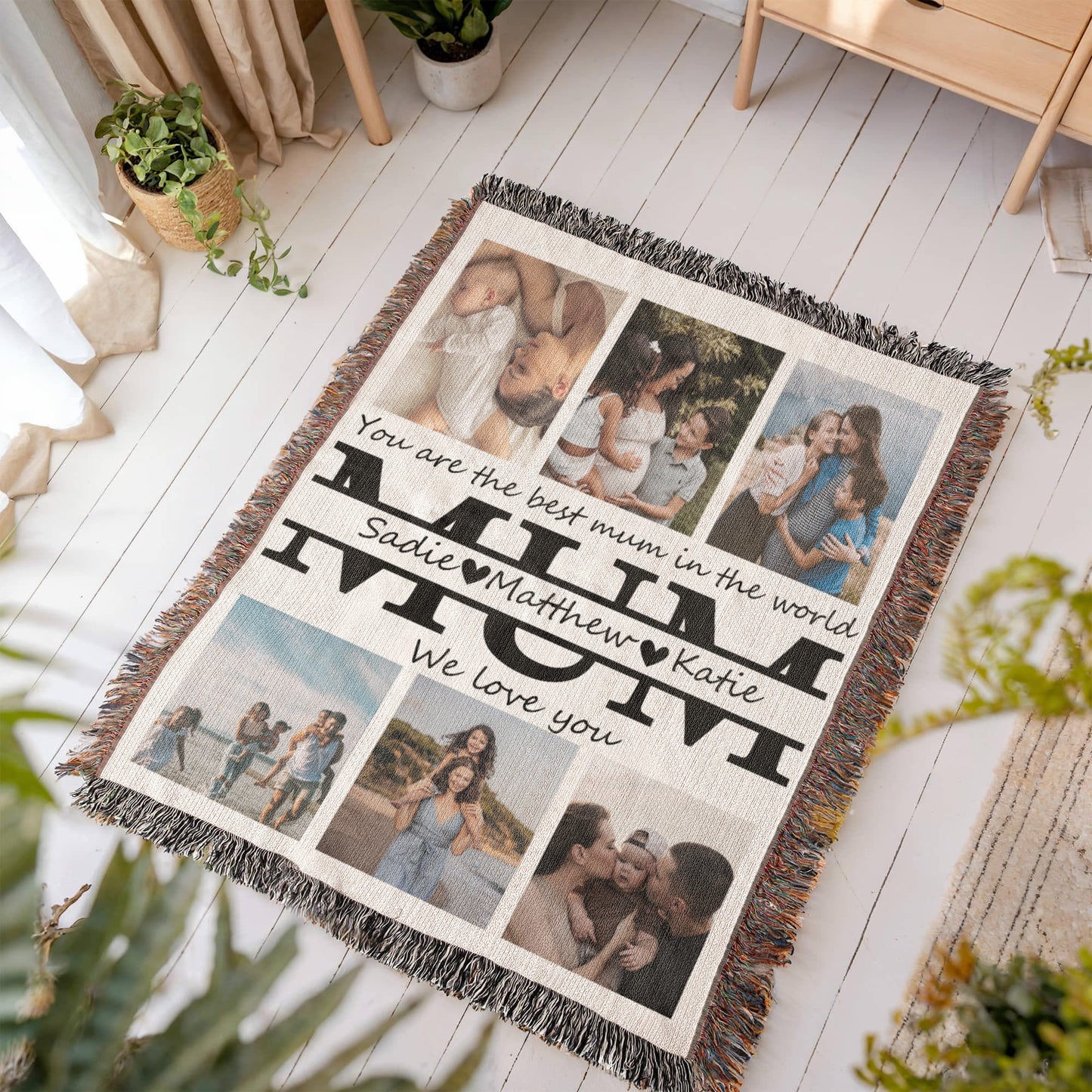 Personalized Photo Blanket Gift for Mum or Mom - Mother Gifts - Mom Gift from Daughter - Mother's Day Gift - Best Mom - Mom Christmas Gift