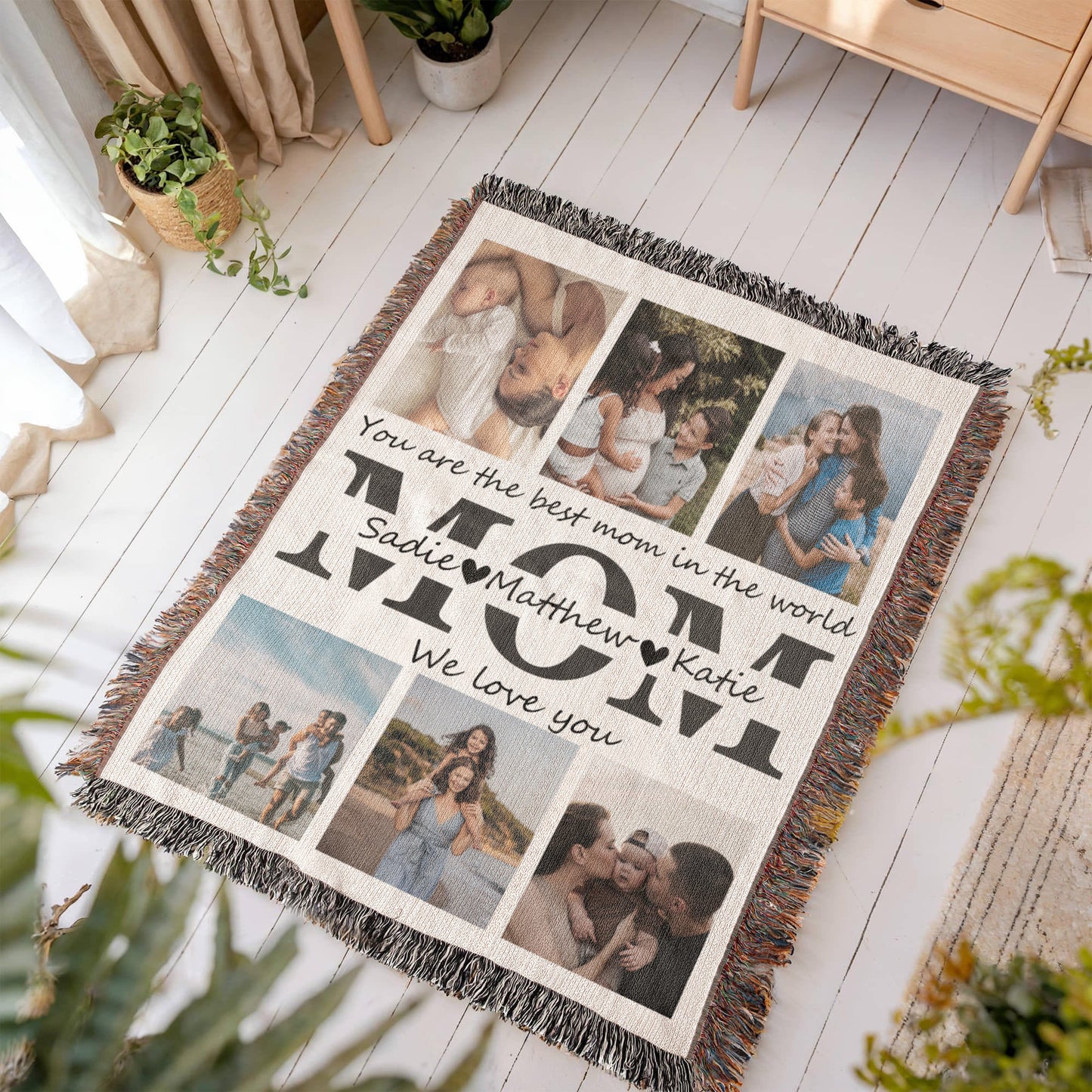 Personalized Photo Blanket - Mother Gifts - Gift for Mom - Mom Gift from Daughter - Mother's Day Gift - Best Mom - Mom Christmas Gift