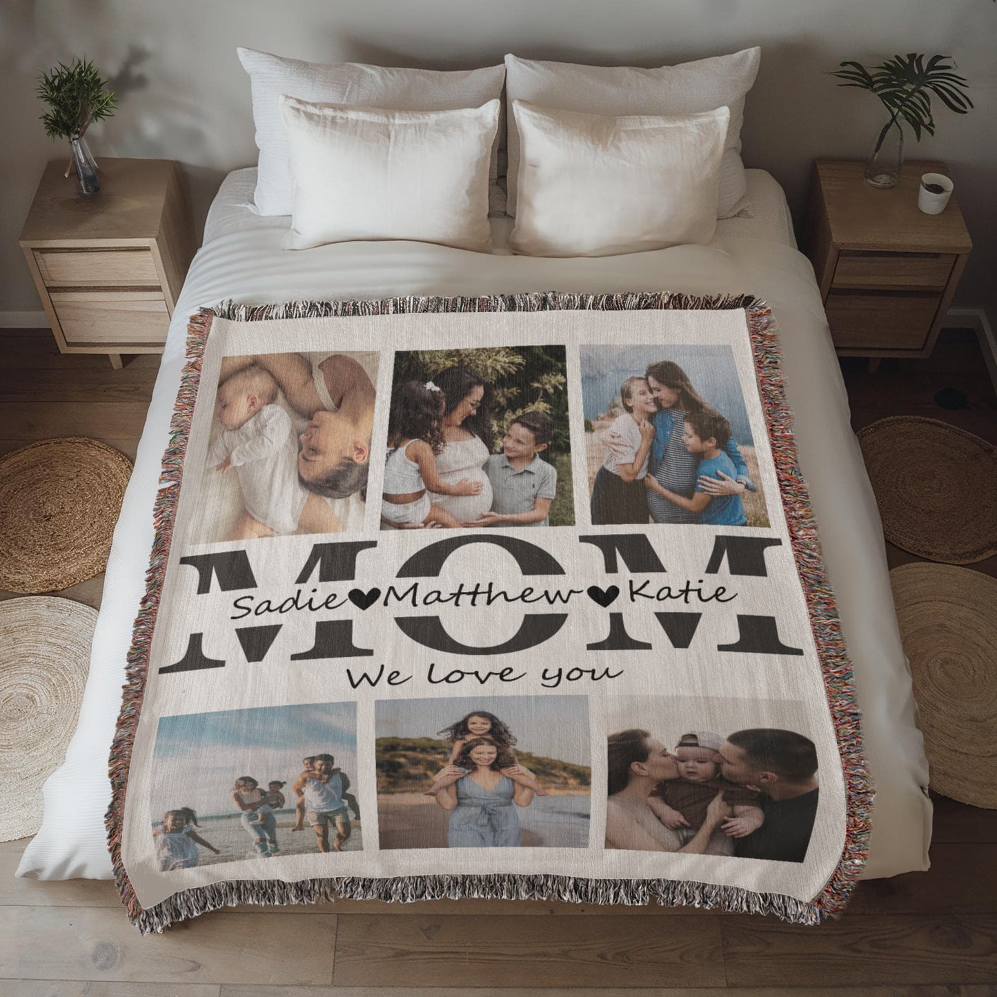 Personalized Photo Blanket, Mother Gifts,Birthday Gift for Mom,Mum Gift from Daughter,Mother's Day Gift,Best Mom Ever,Mom Christmas Gift