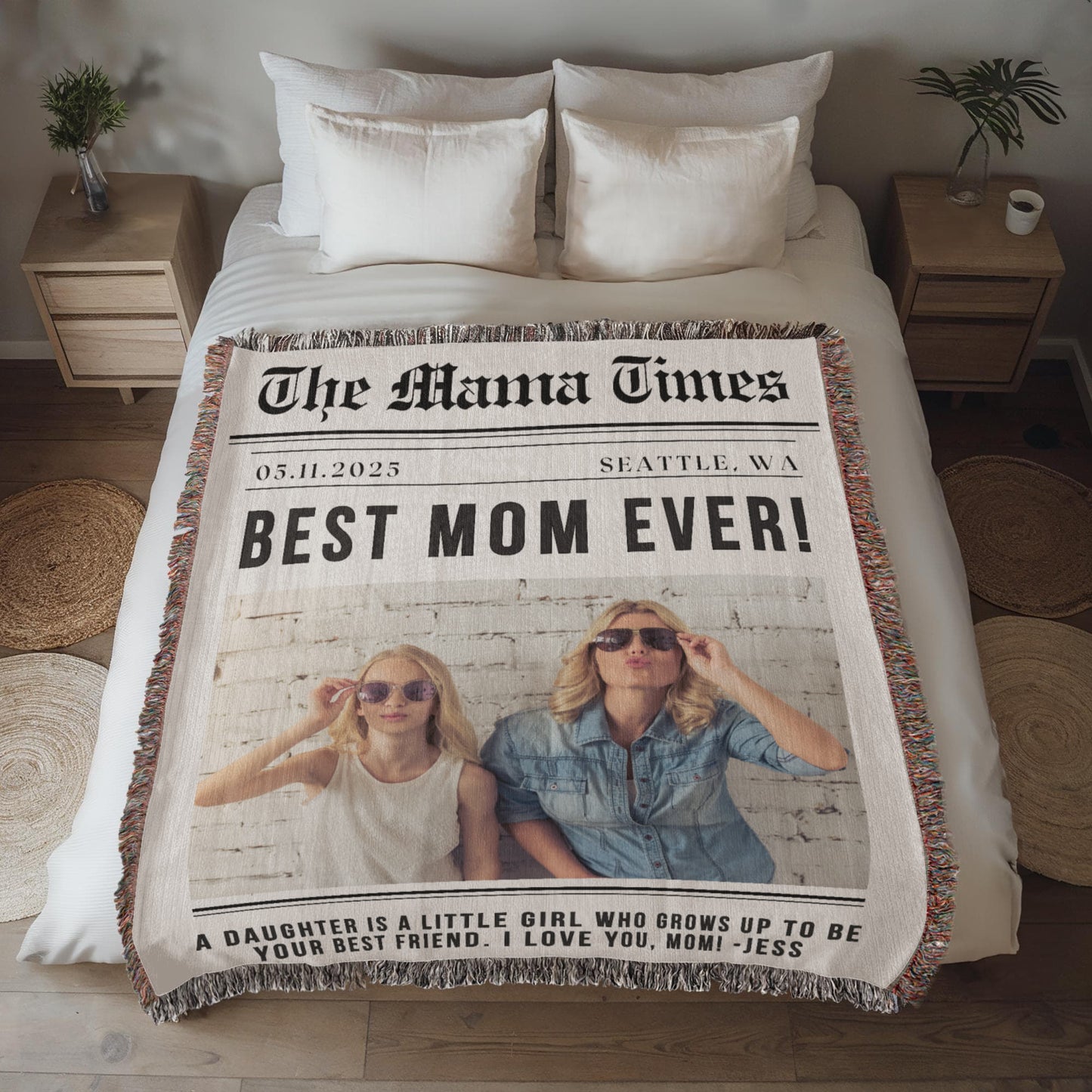 Photo Blanket Personalized Gift for Mom from Son Daughter Mom Gift from Kids Appreciation Gift for Daughter In Law Mothers Day Gift Mother's Day Gift
