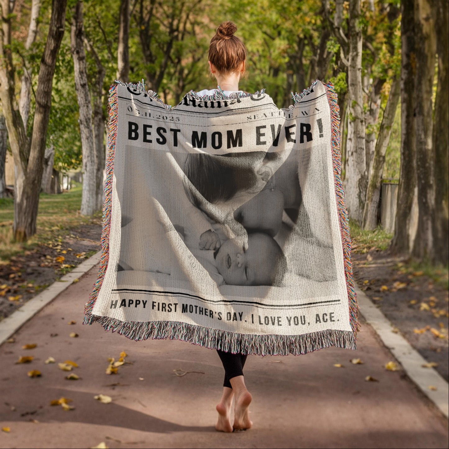 Personalized Photo Blanket New Mother Gift First Mothers Day Gift for Mom, Wife, Daughter, Friend Baby to Mom Gift Mum Gift Baby Shower Gift