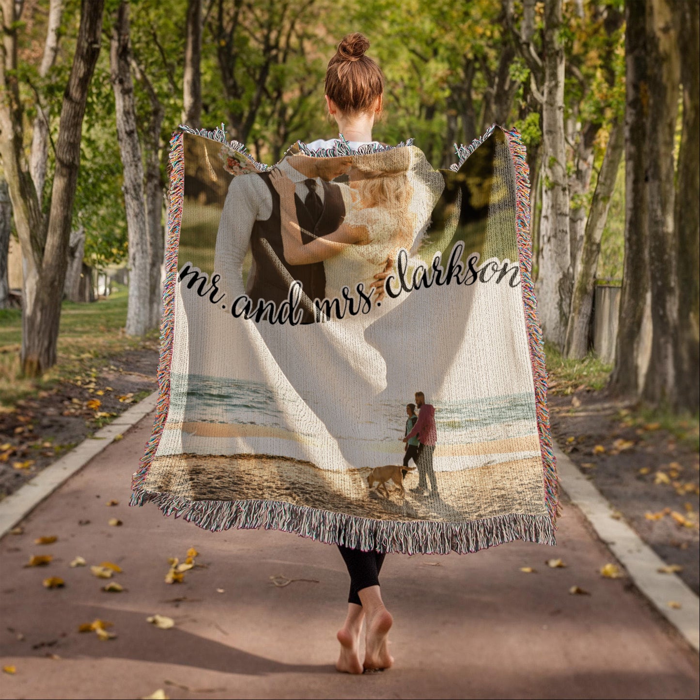 Personalized Wedding Gift for Couple Photo Blanket, Cotton Anniversary Gift for Him or Her, Couple Gifts for New Home Engagement Gift