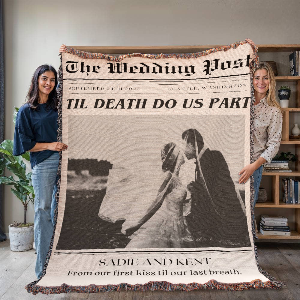 Custom Blanket Gift for Newly Weds, Gift for Newly Wedded Couple, Unique Wedding Gifts, Personalized Decor Gift Birthday Gift for Her or Him