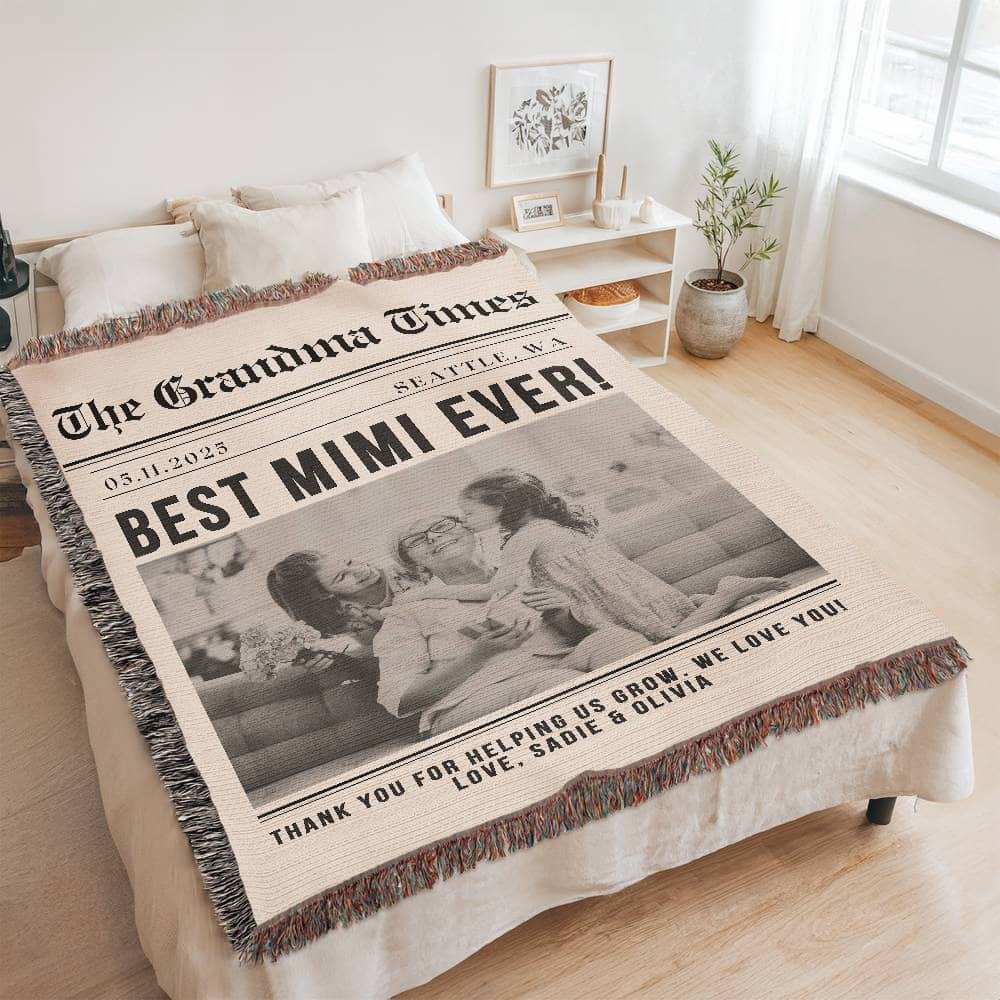 Custom Photo Blanket Gift for Grandma Personalized Grandma Gift- Mothers Day Gift for Grandma-New Grandma Gift-Gifts for Grandma Nana