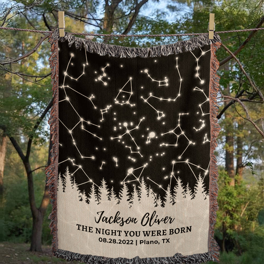 16th Birthday Custom Star Map Blanket,16th Birthday Gift for Daughter,Dad Daughter Gift,Mom Daughter,Niece Granddaughter Gift