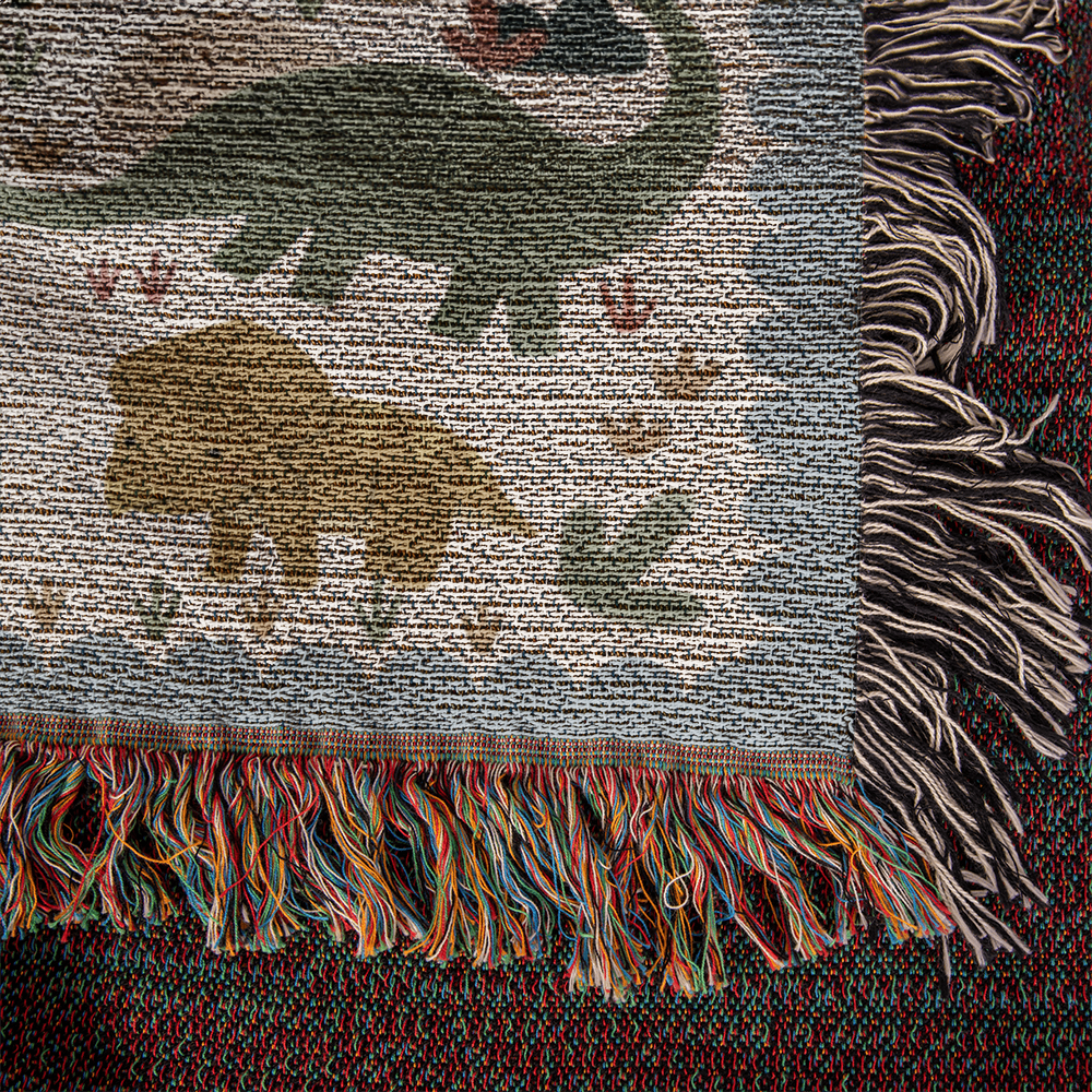 Personalized Dinosaur Blanket: Custom Name Kids Gift for Boys | Baby Shower Throw Gifts for Him, Son, Boy