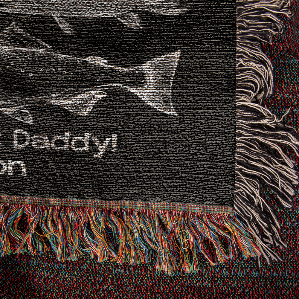 Personalized New Dad Gifts, New Grandpa Gift Fishing | Fisherman Gift from Baby First Father's Day Gift Custom Woven Blanket