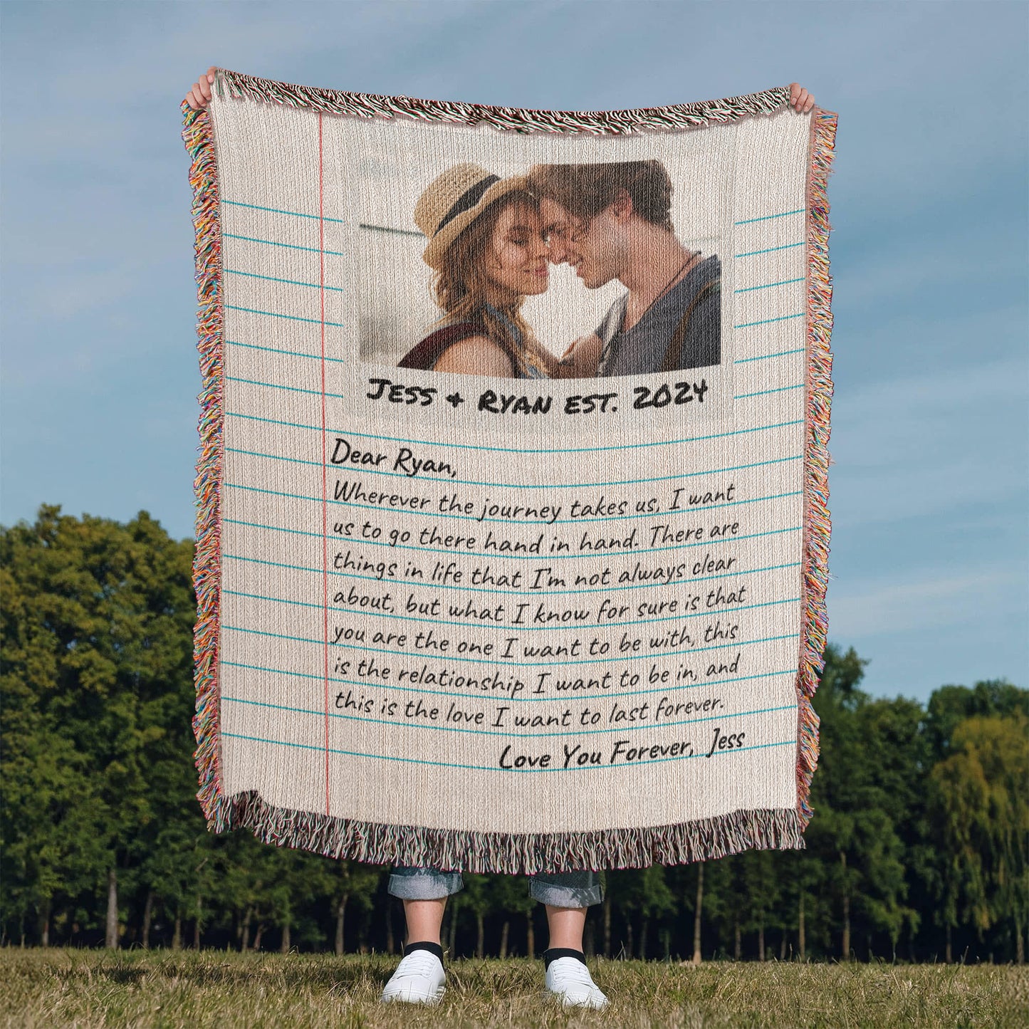 Personalized Couple Birthday Christmas Keepsake, Love Letter Blanket Personalized Gift for Him, Cotton Anniversary Letters To My Boyfriend From Girlfriend, Dating Anniversary Gifts, Dear Boyfriend