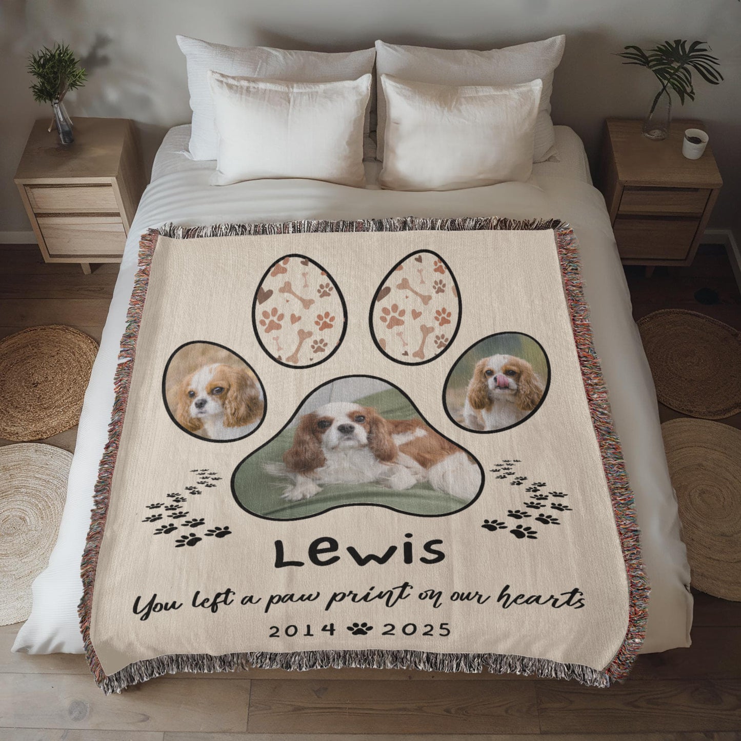Personalized Dog Photo Blanket, Pet Blanket with Pictures, Pet Memorial Gifts, Dog Loss Gift, Pet Loss Keepsake, Gift for Dog Mom Dog Dad