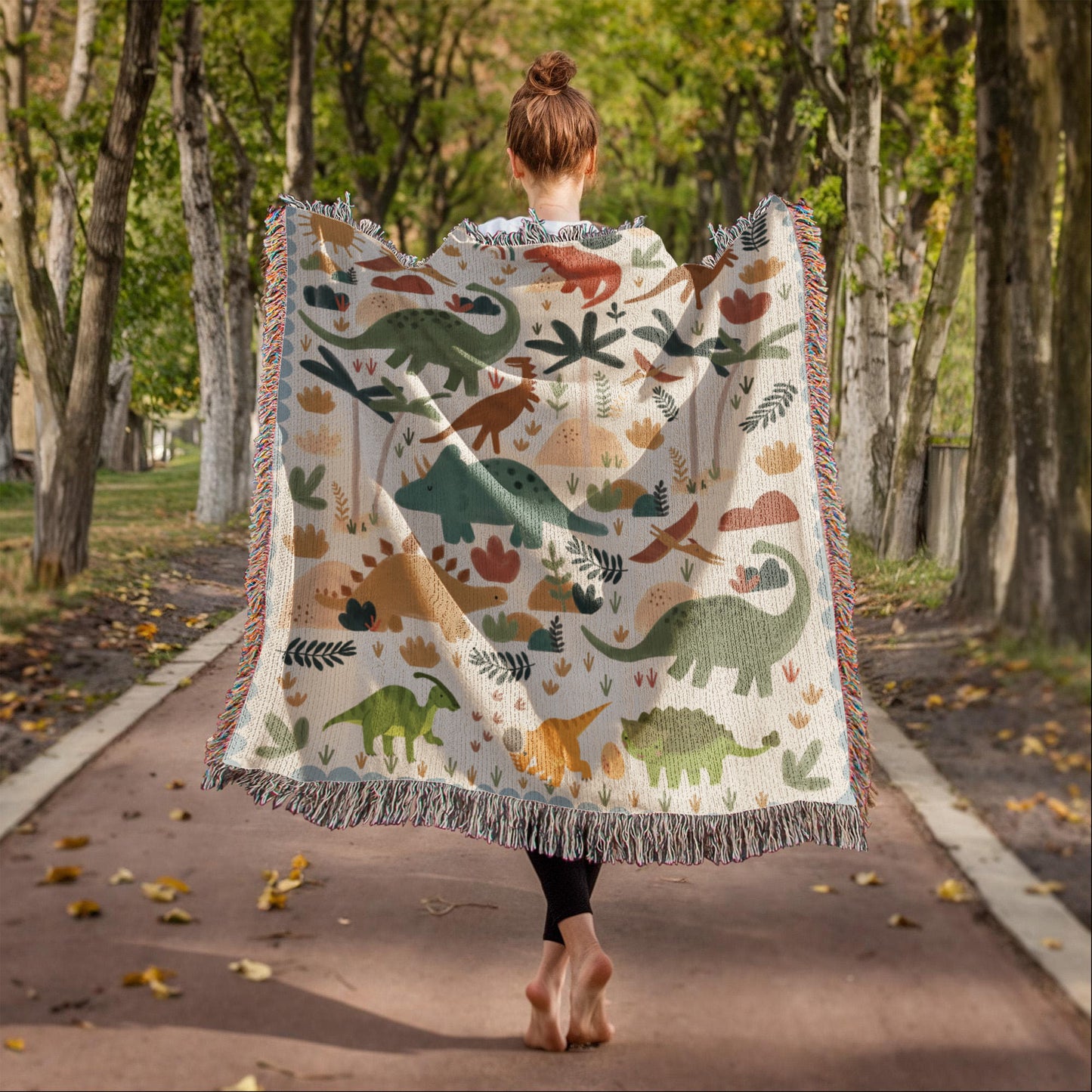 Kids Dinosaur Blanket,Custom Dinosaur Theme Throws, Cute Animal Comfort Blanket, Dinosaur Lover Gift for Kids