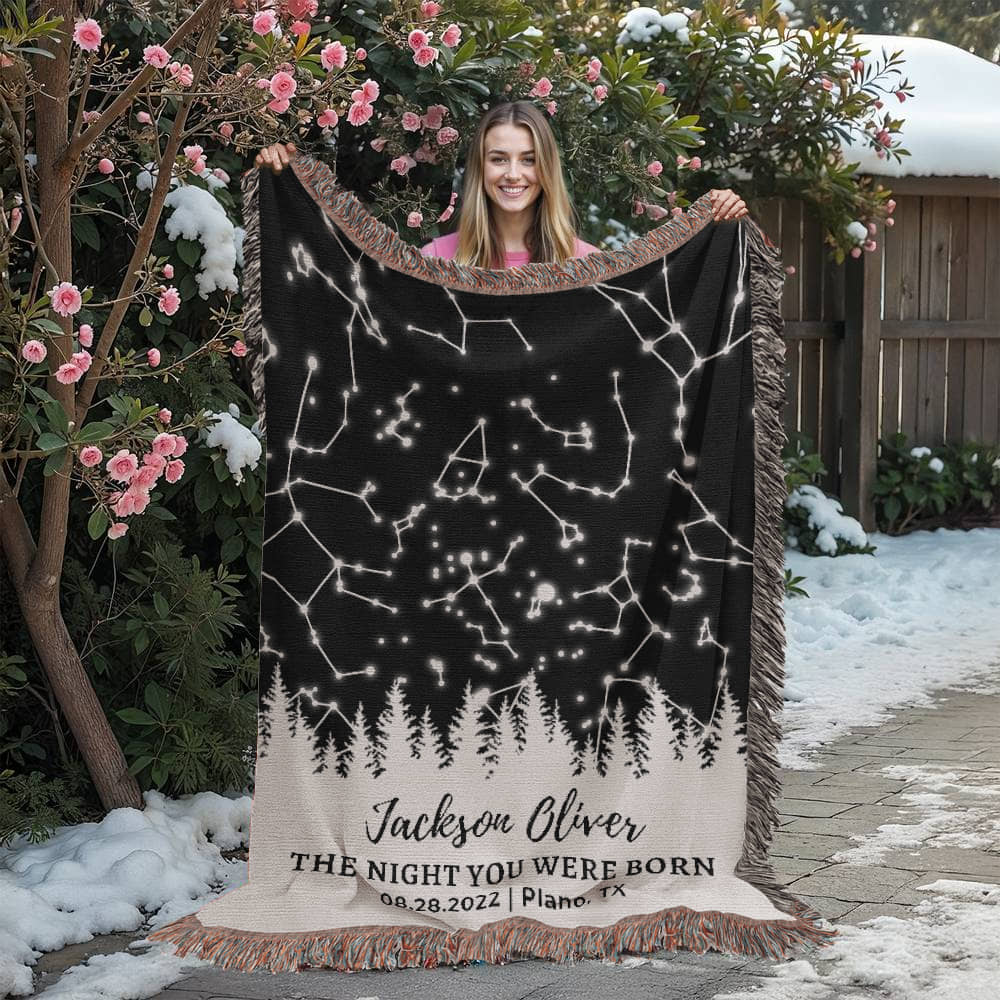16th Birthday Custom Star Map Blanket,16th Birthday Gift for Daughter,Dad Daughter Gift,Mom Daughter,Niece Granddaughter Gift