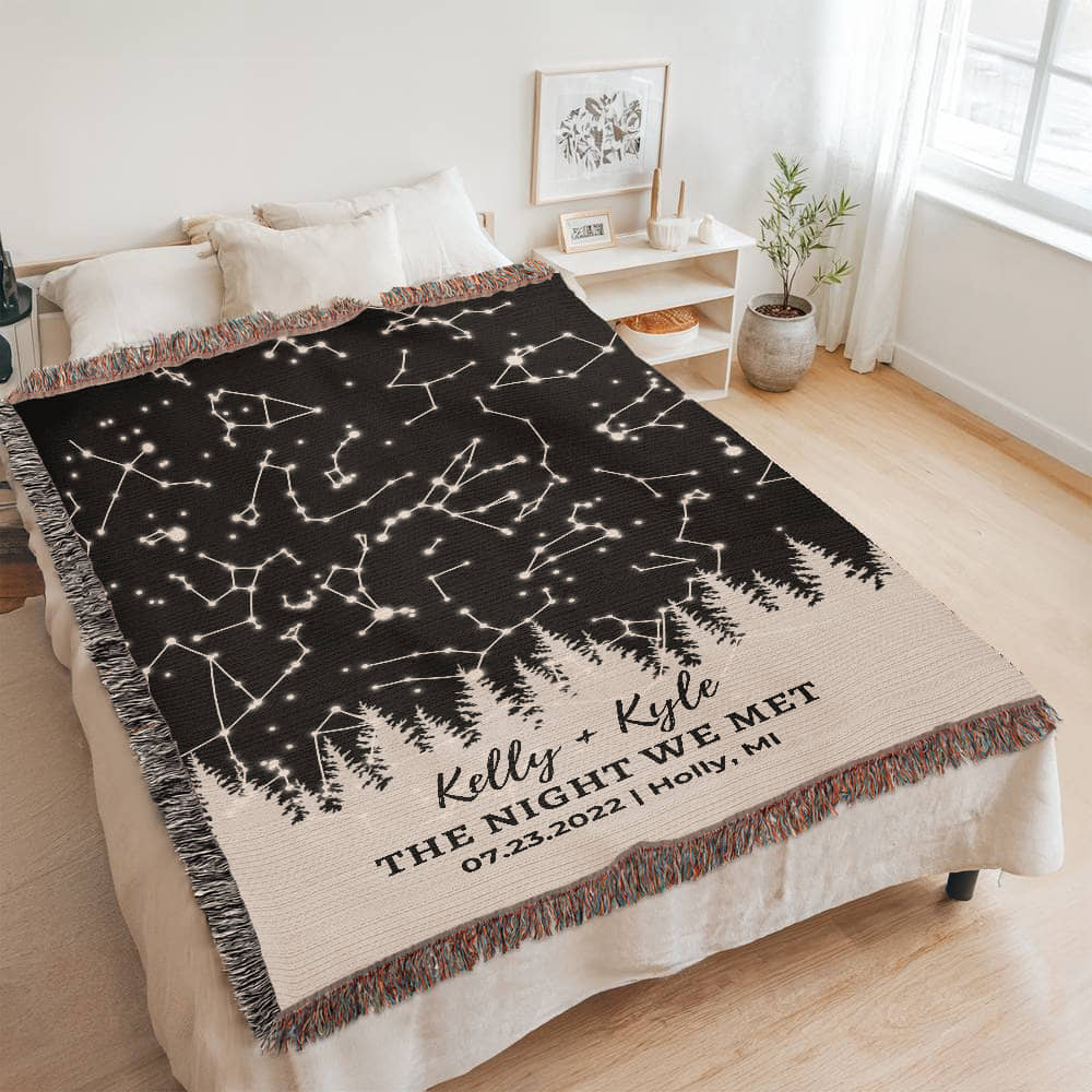 Custom Star Map Anniversary Gift, Star Maps Weddings, The Night We Met, Day You Were Born Personalized Birthday Gift for Him for Her